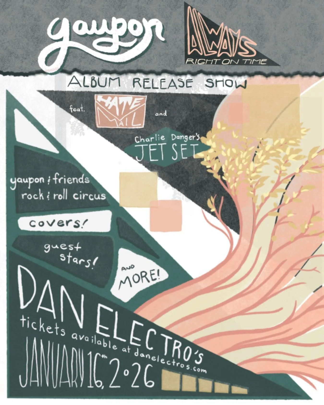 Thank goodness it&rsquo;s the weekend!!
And we have a TON of goodness here at Dans this weekend!!

Friday: @yauponband Album release party! 
@dragonresortofficial after party in our attic afterwards!

Saturday: (Matinee Show) with @piwazkolombiaz &am