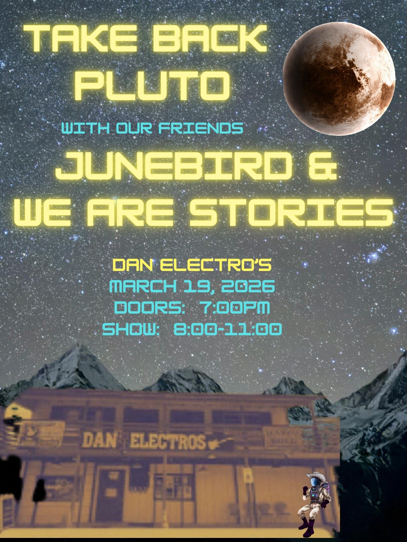 Take Back Pluto + JuneBird + We Are Stories
