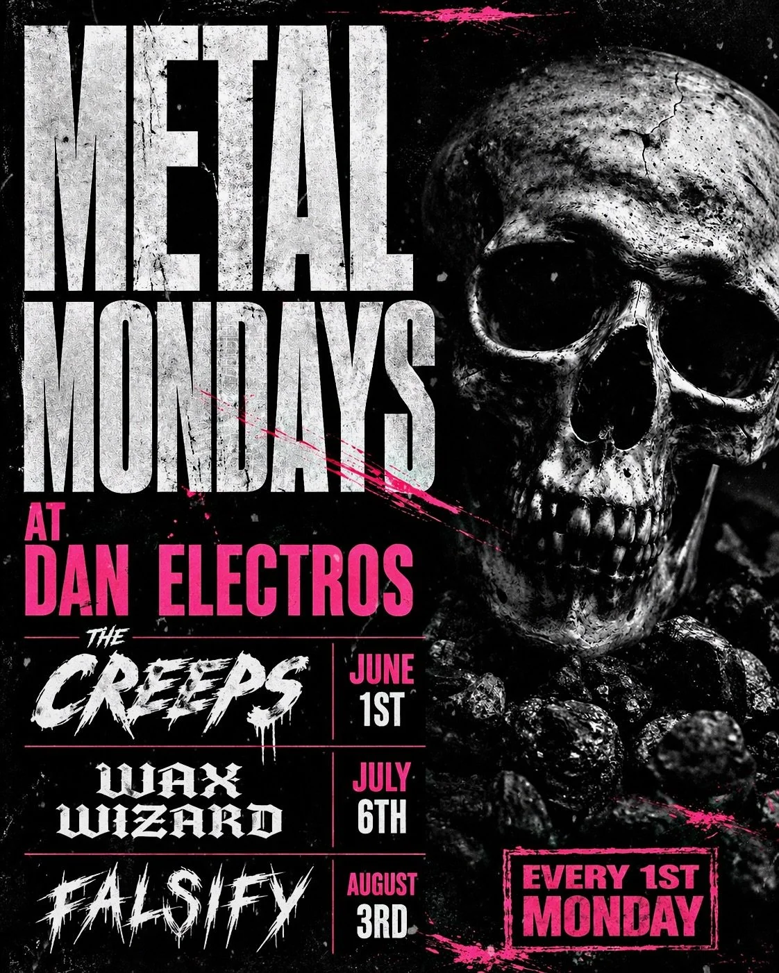 🤘🏻HOUSTON!🤘🏻
Are you ready to rock!?
Every 1st Monday is METAL MONDAY
Here at Dan Electros!!
LIVE rock n roll!!
7PM AND ALWAYS FREE!!

6/1 - @thecreepstx 
7/6 - @waxwizardband 
8/3 - @falsify.tx