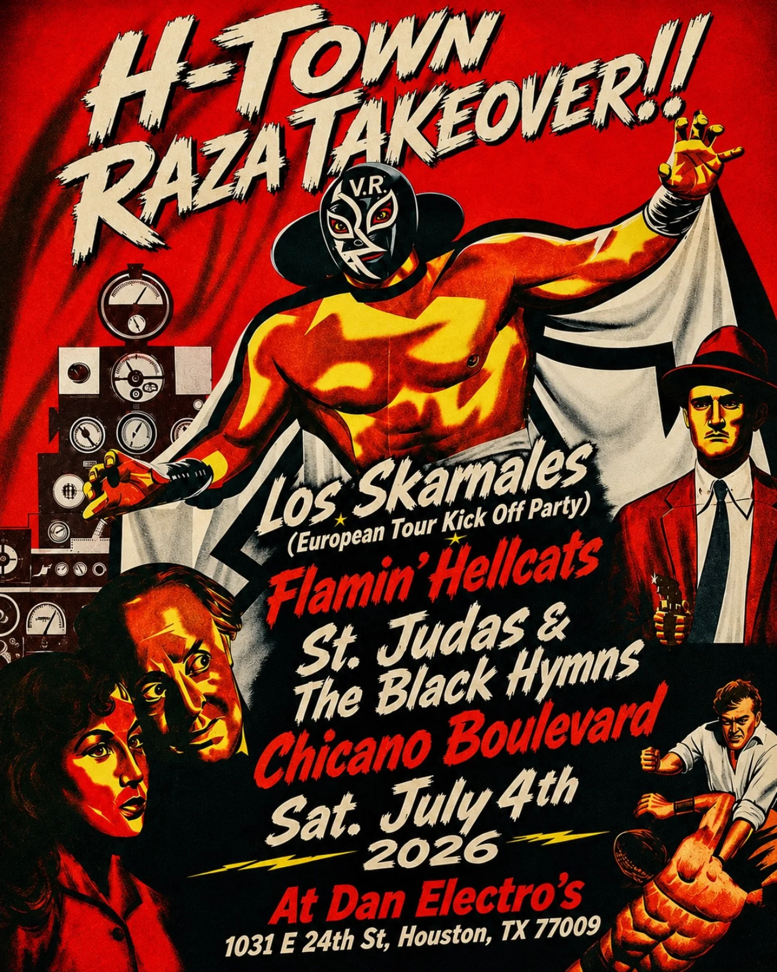 🕴️ HOUSTON TEXAS 🕴️
We&rsquo;re excited to announce&hellip;
@los_skarnales European Tour Kick Off!
Along with:
@flaminhellcats 
@stjudashtx 
@chicanoboulevard 

JULY 4! HERE AT DAN ELECTROS!
Grab Your Tix Today Before They Sell Out!
https://www.stu