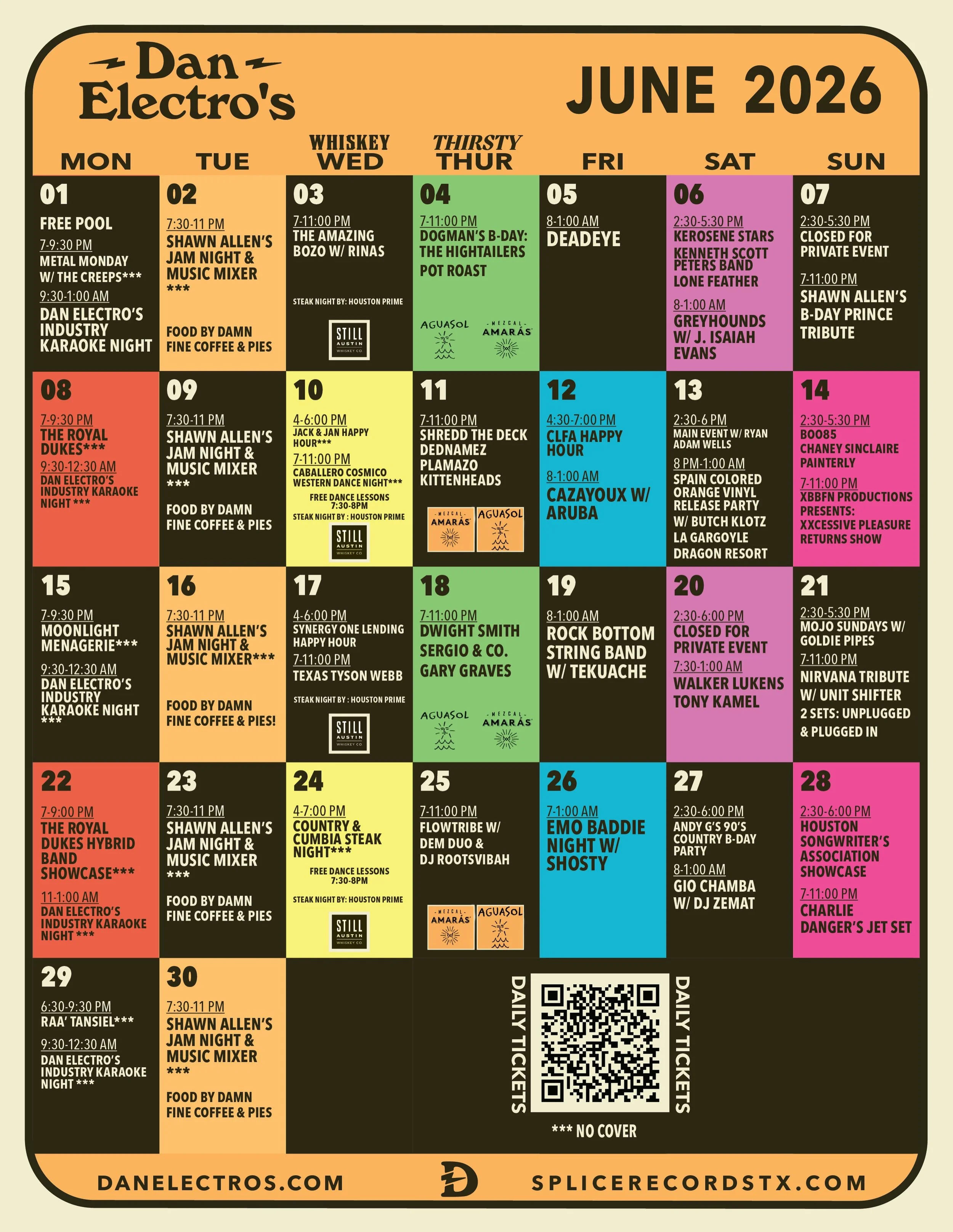 Can you believe it&rsquo;s June already!?

We have a full month goodness for you Houston!
@giochamba 
@spain_colored_orange 
@flowtribe 
@walkerlukens 
To name a few! And soooo much more!
Don&rsquo;t forget about our residencies also!
KARAOKE every M