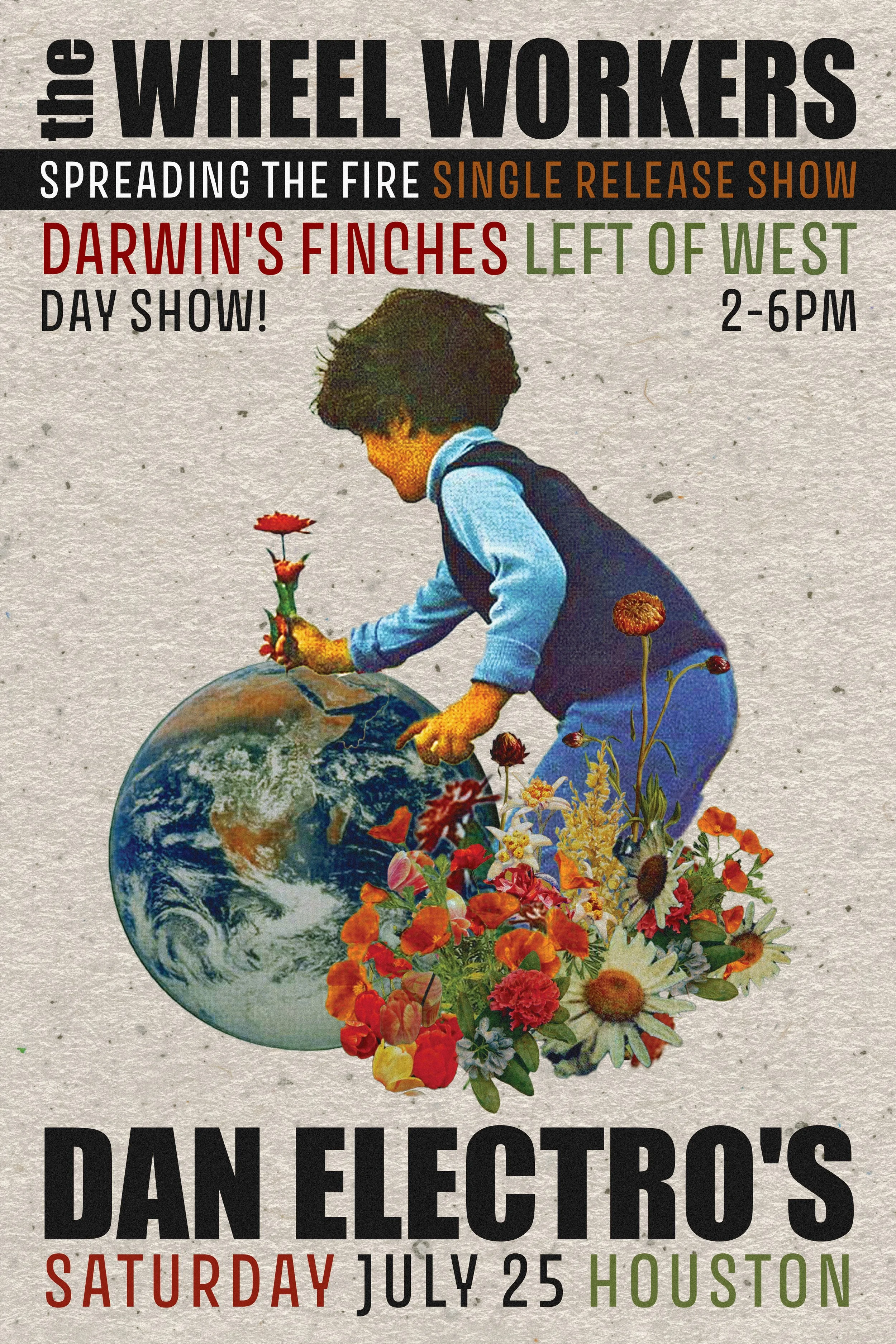 The Wheel Workers “Spreading The Fire” single release with Darwin’s Finches and Left Of West