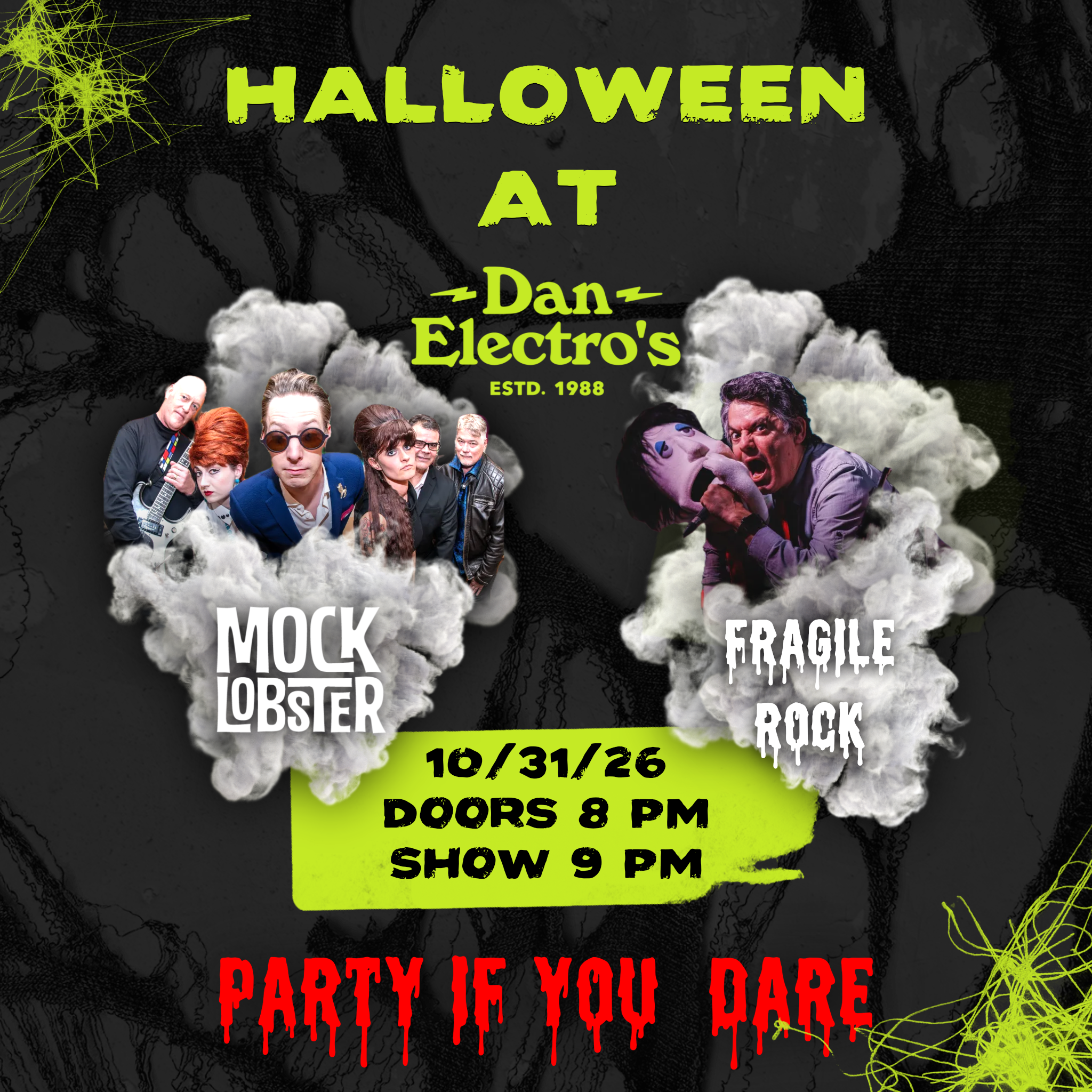 Halloween Night featuring Mock Lobster (B52s tribute) and Fragile Rock