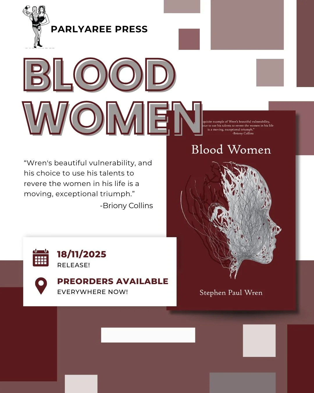 Have you signed up for the online reading launch of @luke12poetry 's beautiful new collection, BLOOD WOMEN, yet? 
Head on over to our site to get your access link for the November 13th experience!
BLOOD WOMEN is out everywhere on November 18th! Pre-O