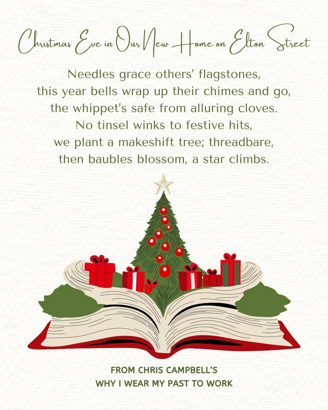 Amazing poetry and a fantastic review from Martin Figura are just two of the reason's @bychriscampbell 's collection make for a stunning holiday gift!

WHY I WEAR MY PAST TO WORK is available wherever books are sold!

#SmalPress #IndiePress #Poetry #