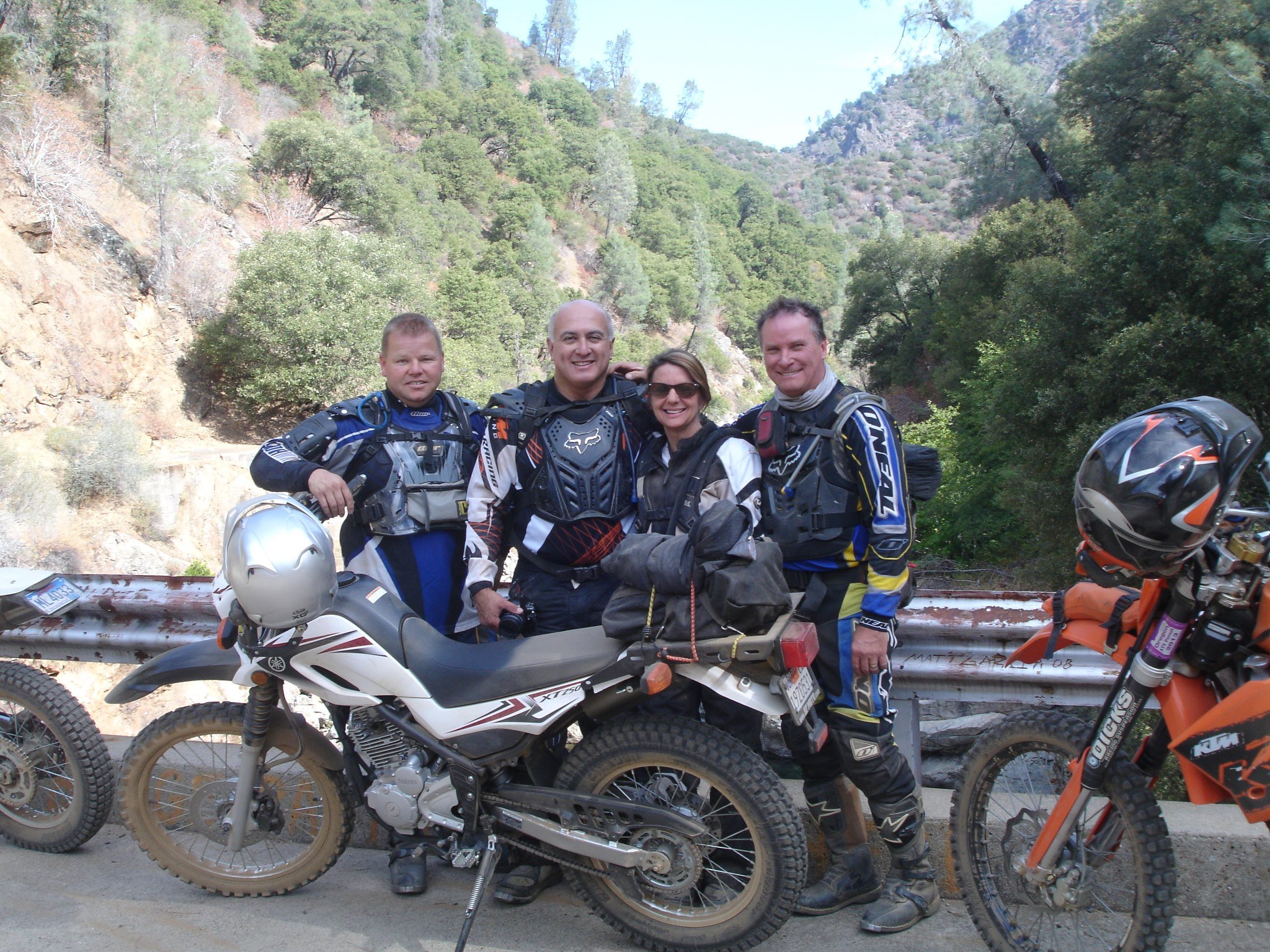 Kirk Helfenstein with his off-road motorcycle during an outdoor ride