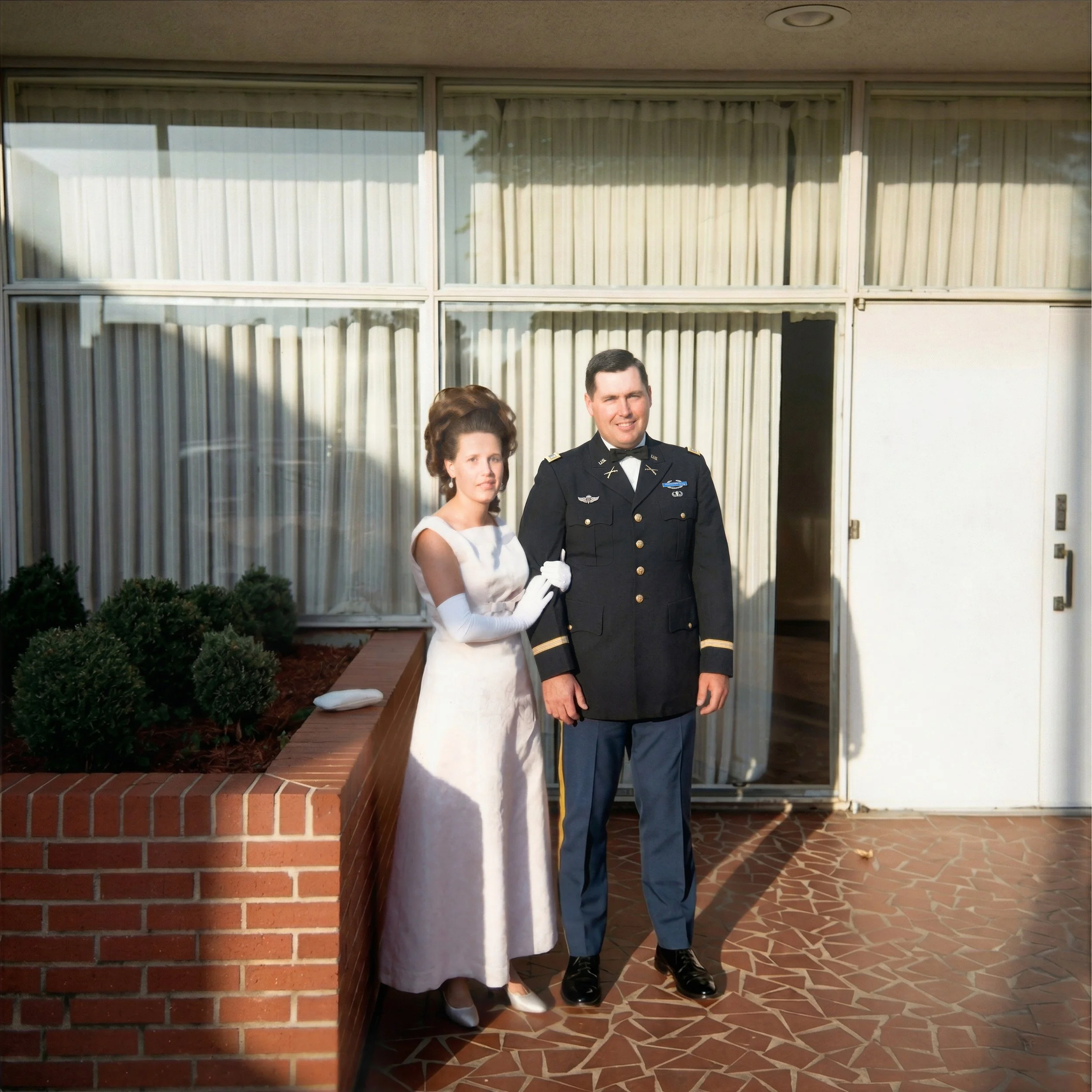 Joe and Dorothy dressed for a formal military affair. What a special event this must have been for this beautiful couple.