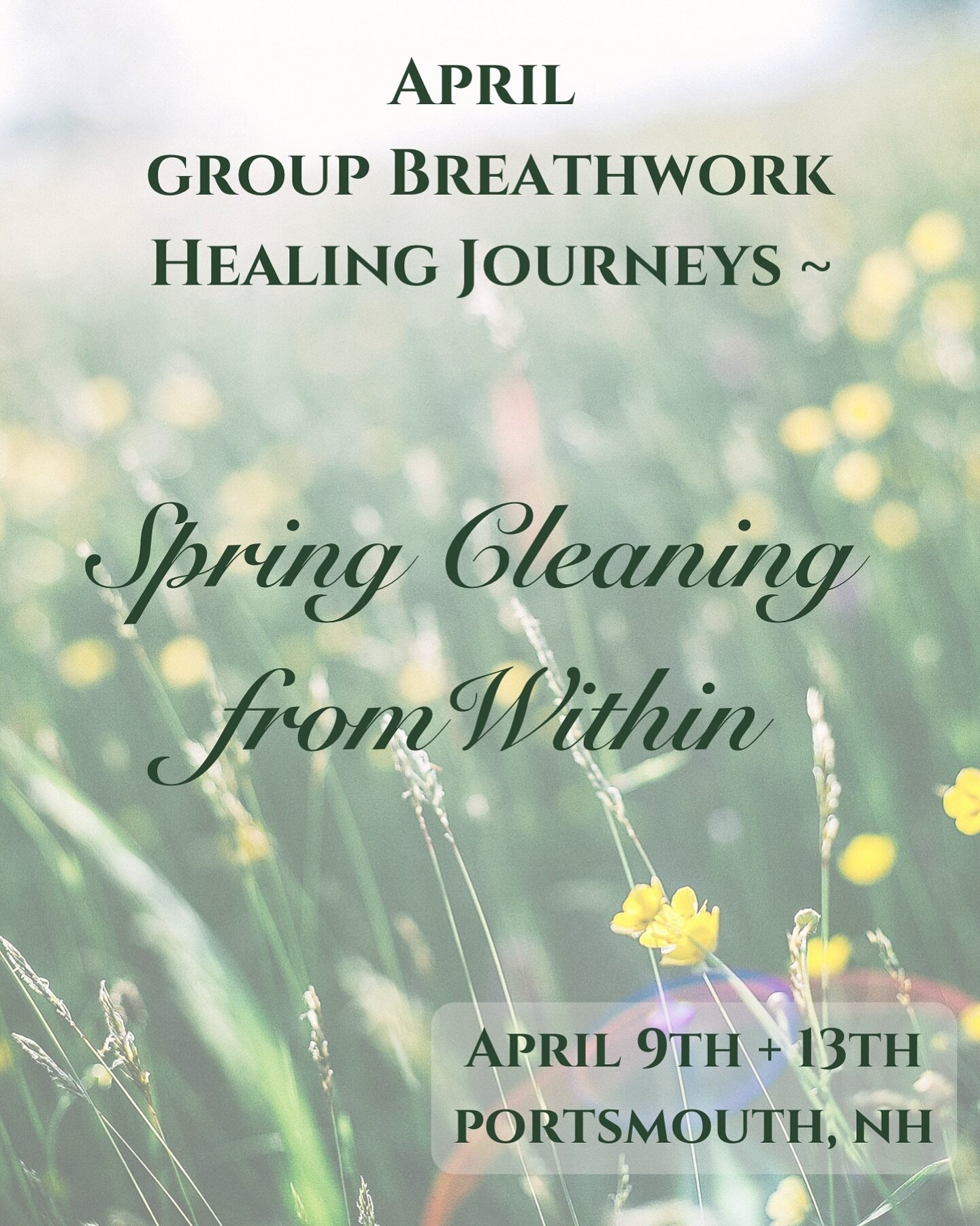 As the world outside blooms anew(even for those of us in the northeast, who may be getting snow this week),it&rsquo;s the perfect time for some inner rejuvenation too! 🌼 

I&rsquo;m thrilled to invite you to join this months Breathwork Healing Group