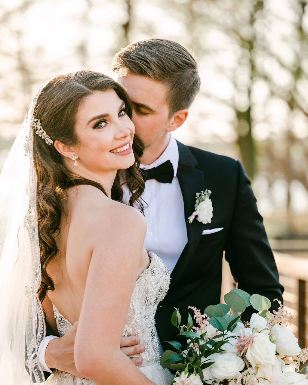 Obsessed with them 😍

Hair by LUX artist - @hair_by_ash7
Makeup by LUX artist - @alexfquiroz
Venue - @campusonlakeaustin
Planner - @bbfaustin
Photographer - @claire_risingoakimages
Videographer - @awesome.videography
Floral - @exquisitepetals
Cake -