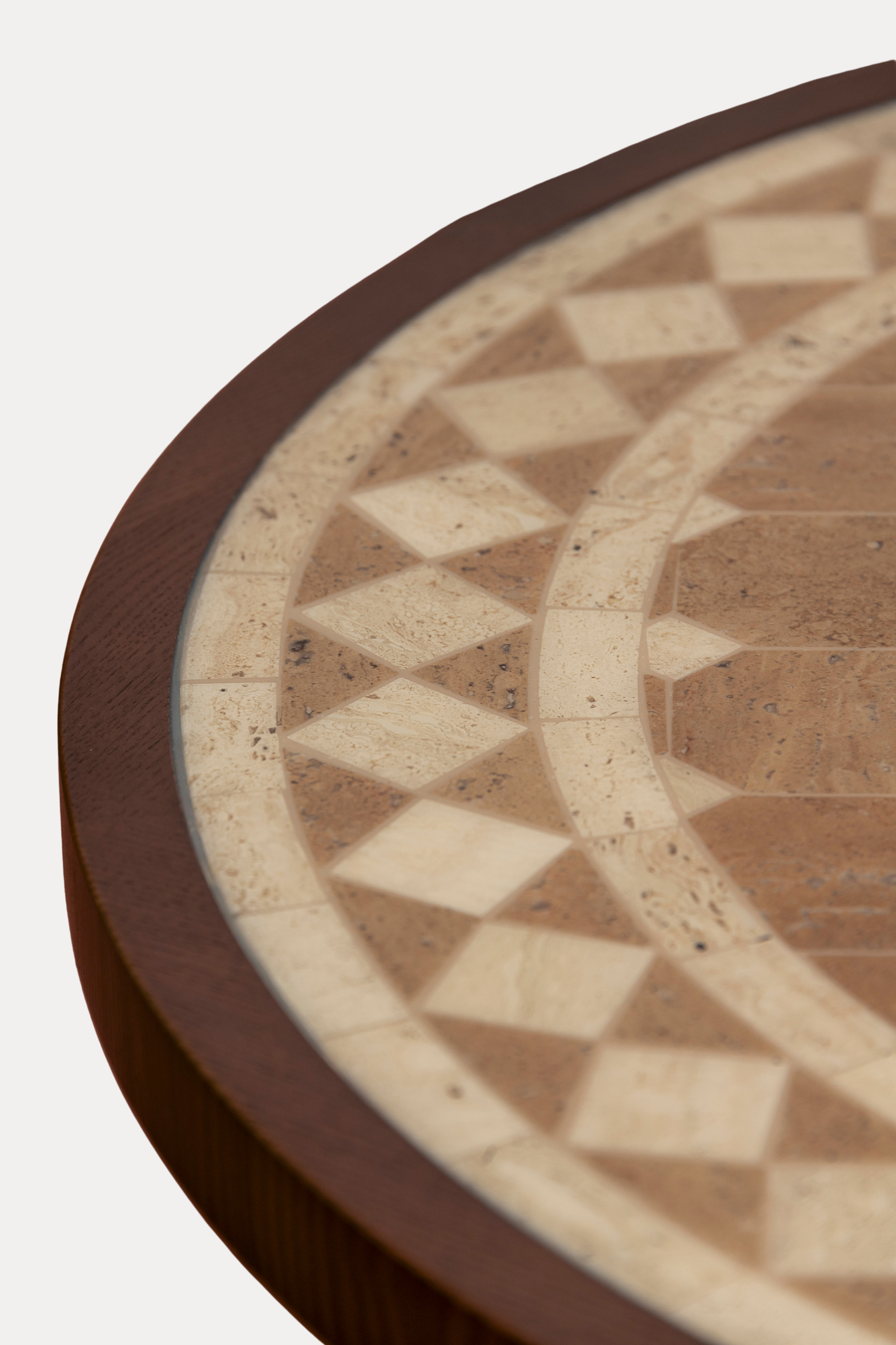 Custom Travertine Mosaic Table