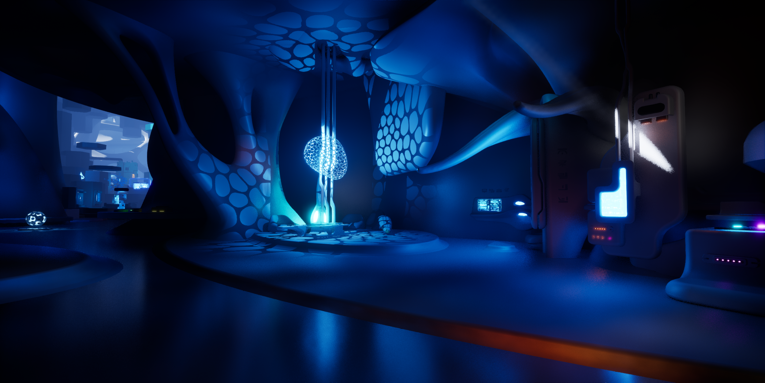 Warped, Unreal 5 level. Models, textures, lighting by PETER GRUNDY. Technical art by Sean Brown.