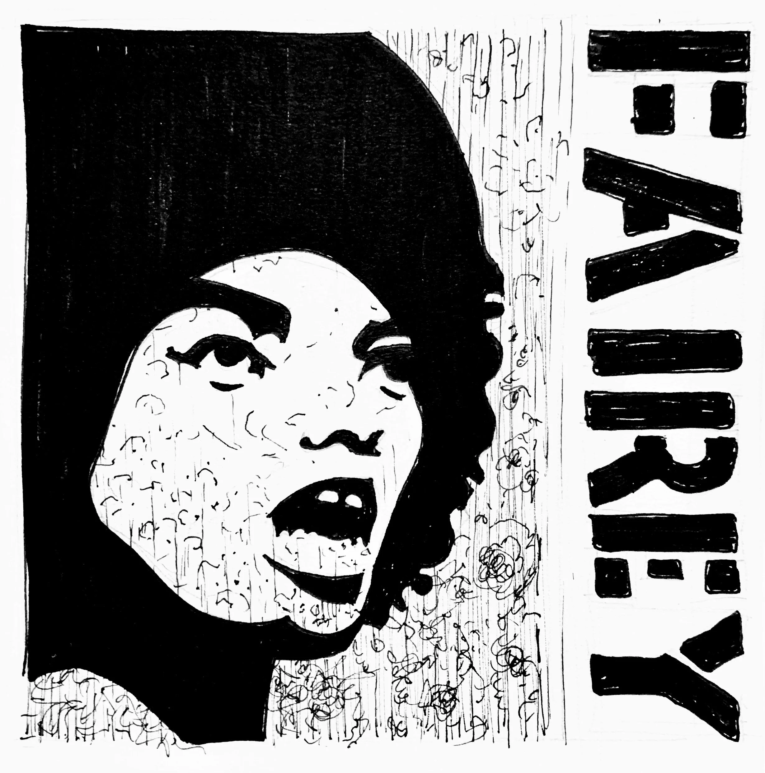 Inktober drawing by PETER GRUNDY