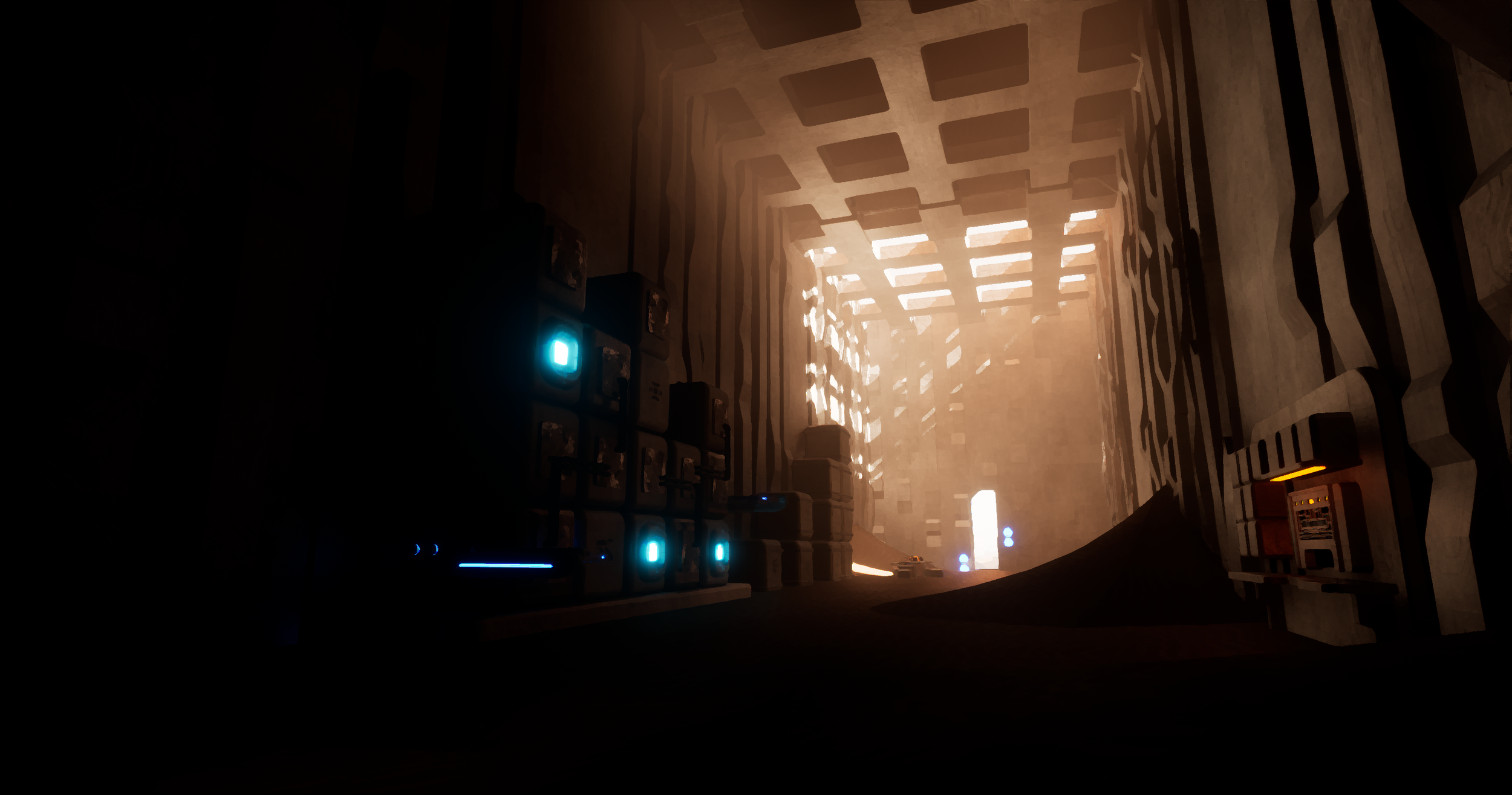 Warped, Unreal 5 level. Models, textures, lighting by PETER GRUNDY. Technical art by Sean Brown.