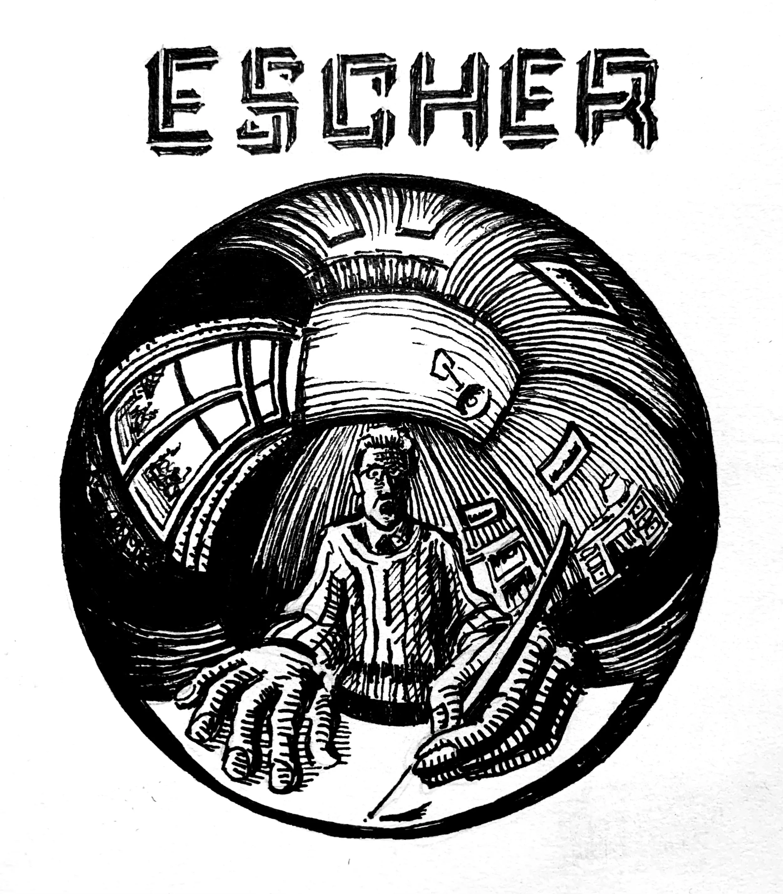 Inktober drawing by PETER GRUNDY