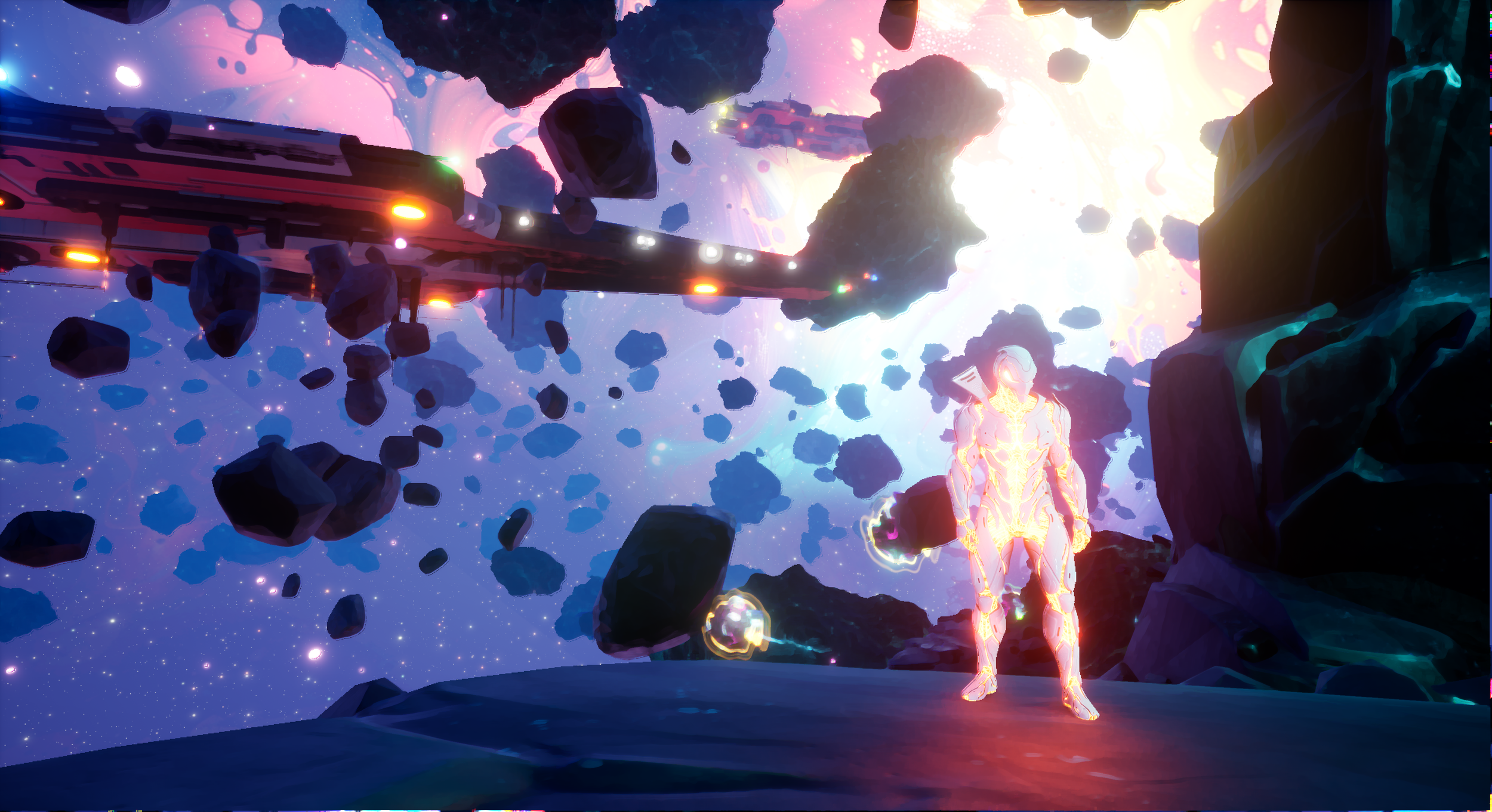 Warped, Unreal 5 level. Models, textures, lighting by PETER GRUNDY. Technical art by Sean Brown.