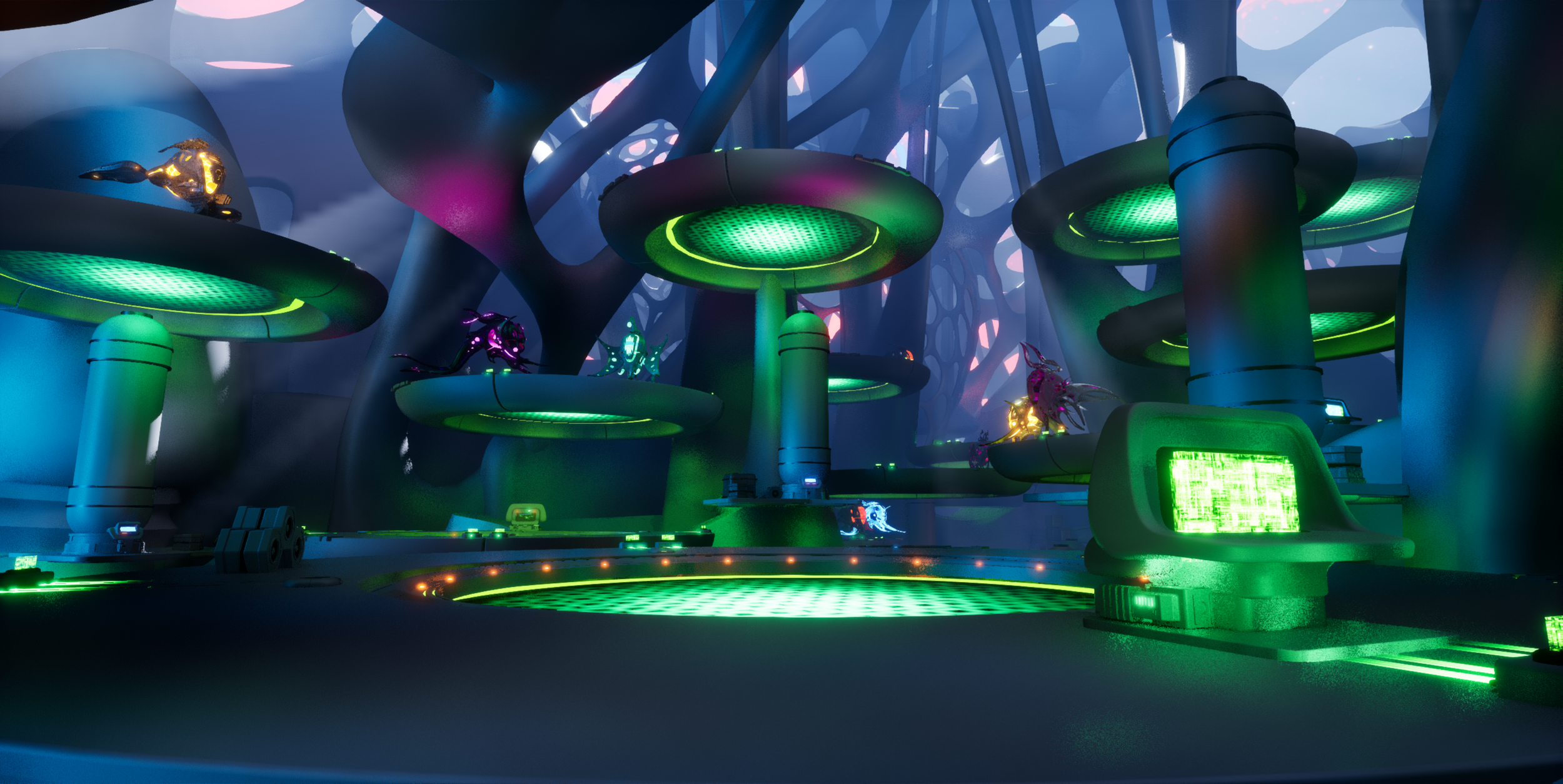Warped, Unreal 5 level. Models, textures, lighting by PETER GRUNDY. Technical art by Sean Brown.