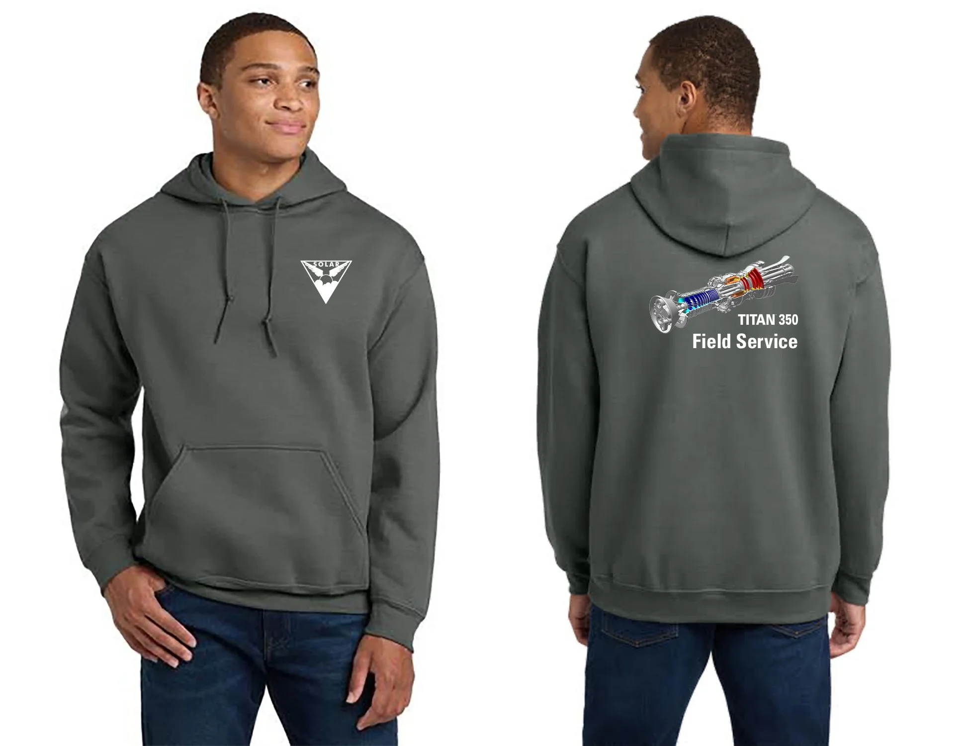 Retro Titan 350 Grey Hoodie