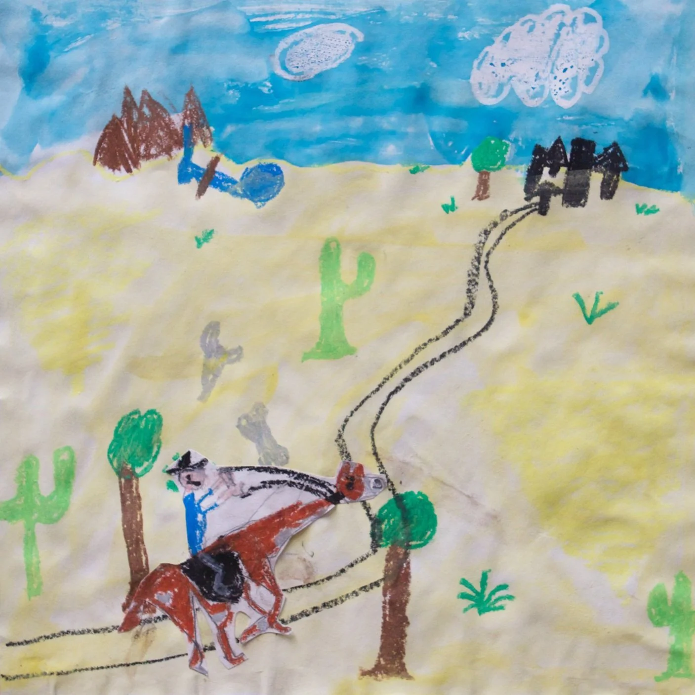 3rd grade art inspired by Edgar Degas Race Horses