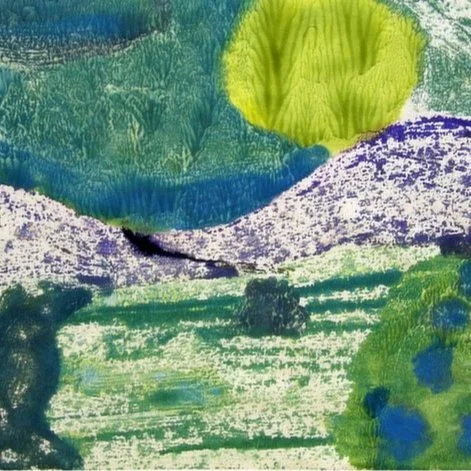 second grade student art inspired by Printing Across the Continent