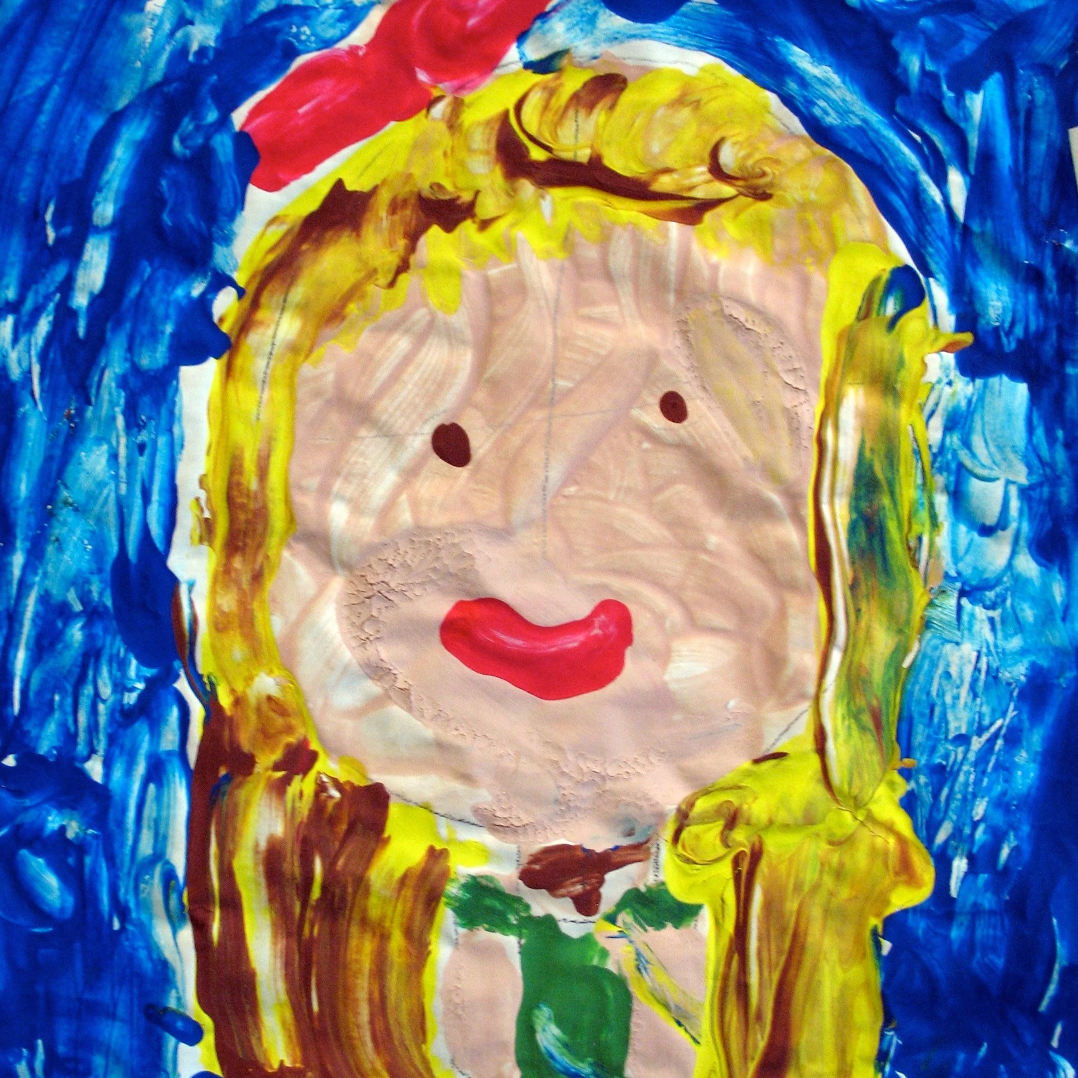 2nd grade Student art inspired by Vincent van Gogh Self Portrait