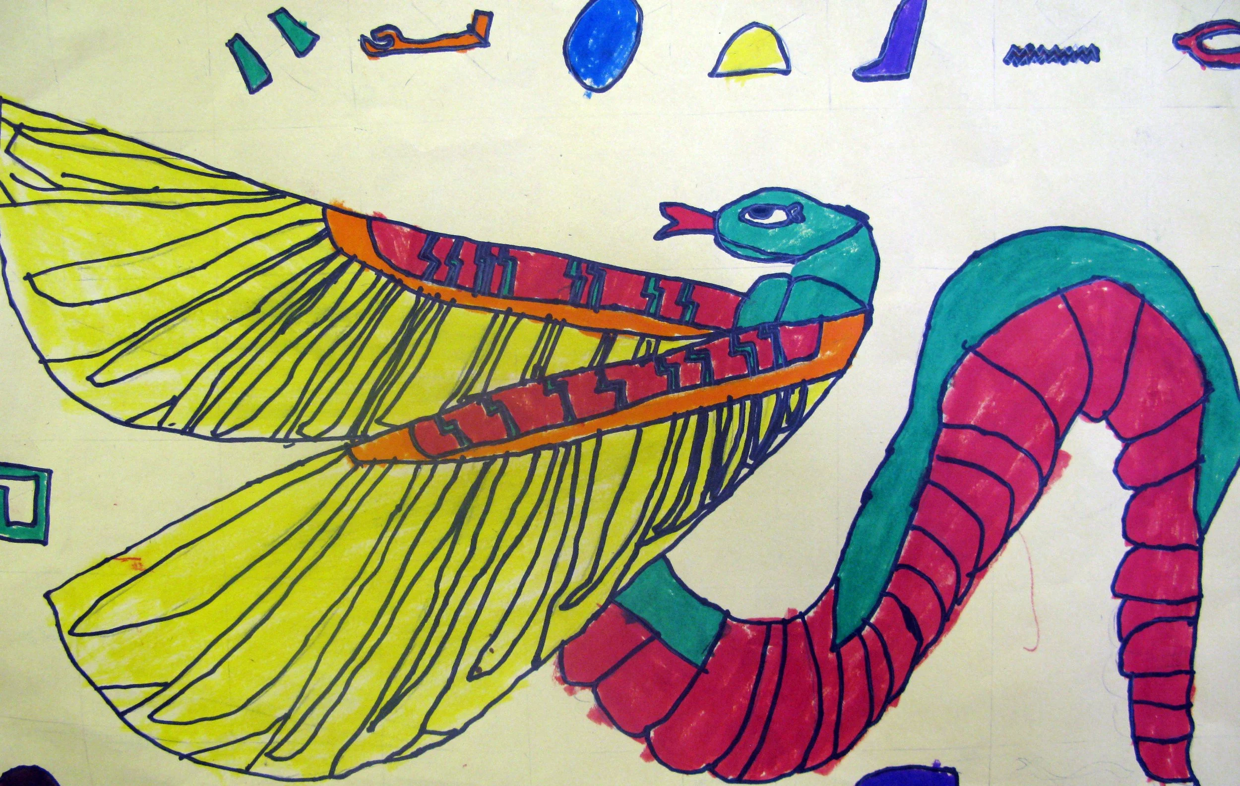 6th grade art inspired by Egyptian Cup Presentation of the Cup