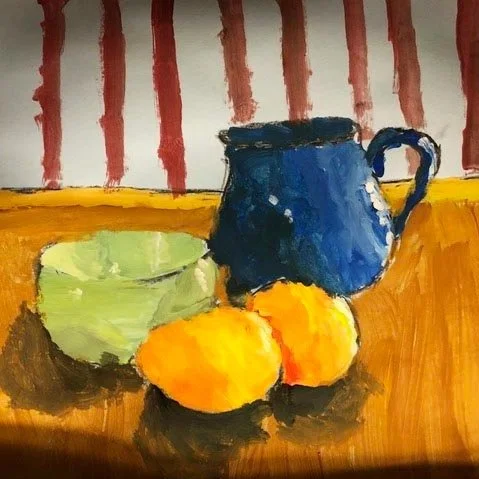 5th grade art inspired by William Harnett My Gems