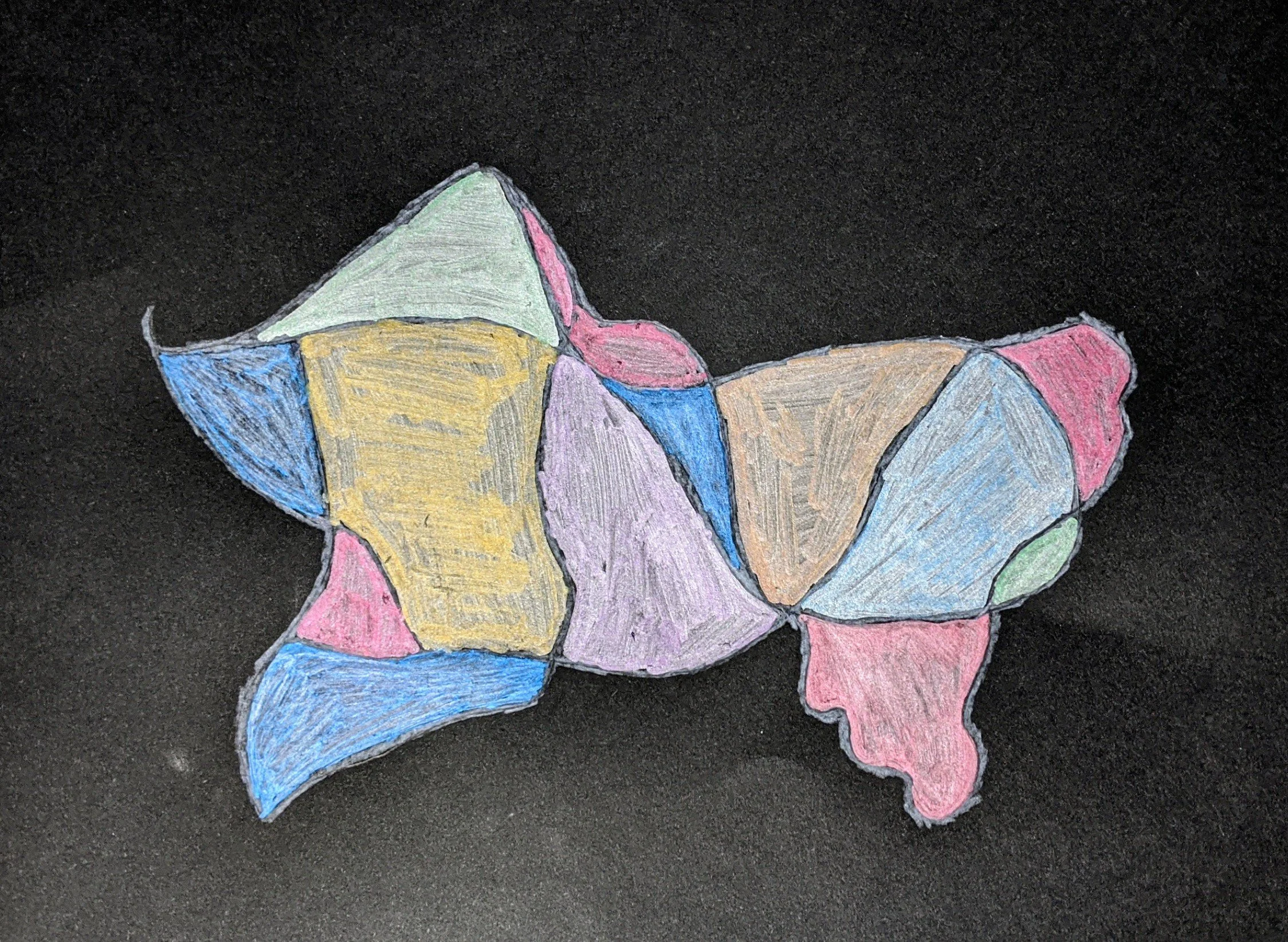 student pastel art