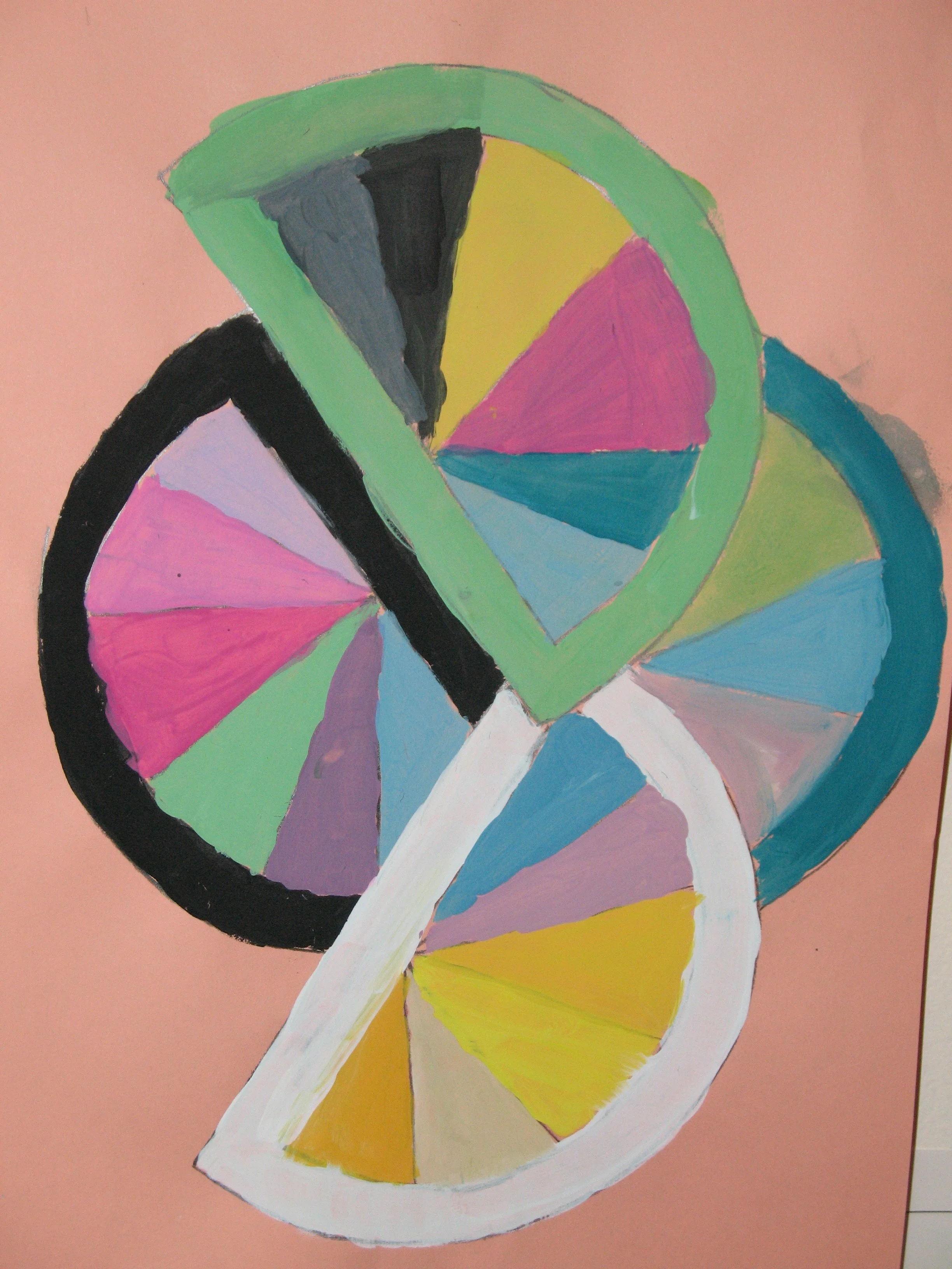 8th grade student art inspired by Frank Stella Darabjerd III