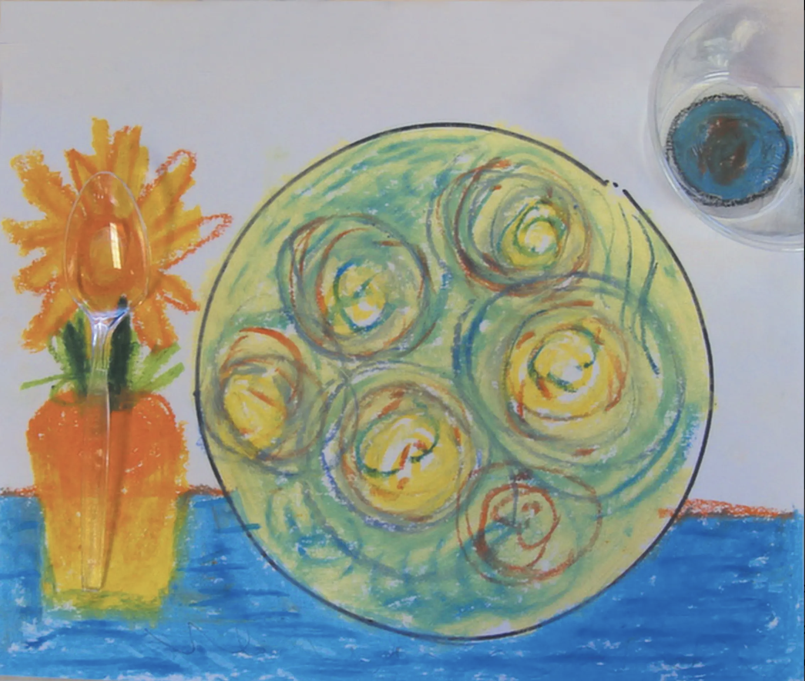8th grade student art inspired by Judy Chicago The Dinner Party