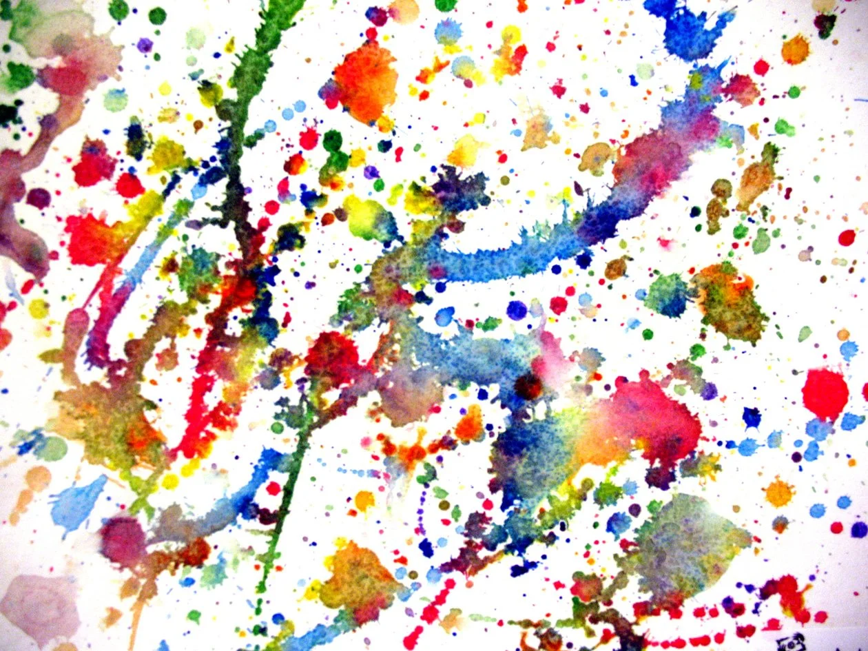 fifth grade art inspired by Helen Frankenthaler