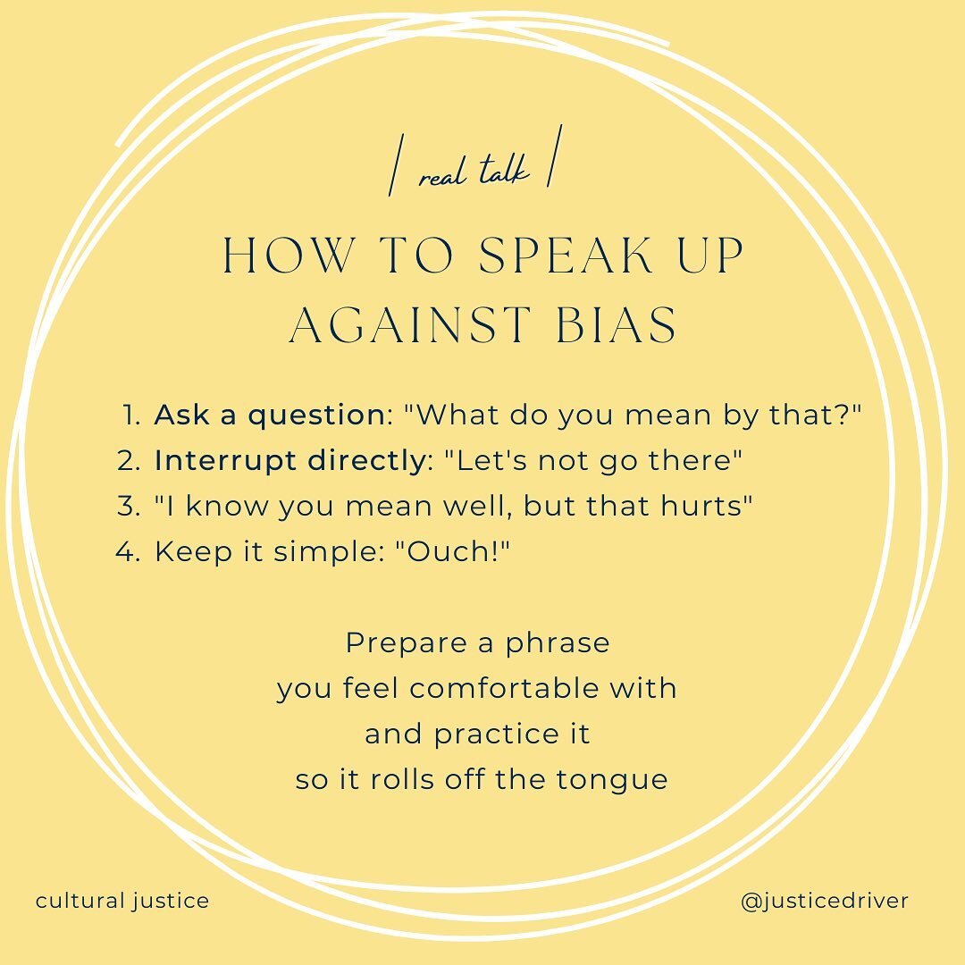 Speaking up against damaging biases and harmful theologies and philosophies is so much easier when we prep for it. And it makes a big difference for all those who hear it and hear about it. Here&rsquo;s to all those brave moments in our future!