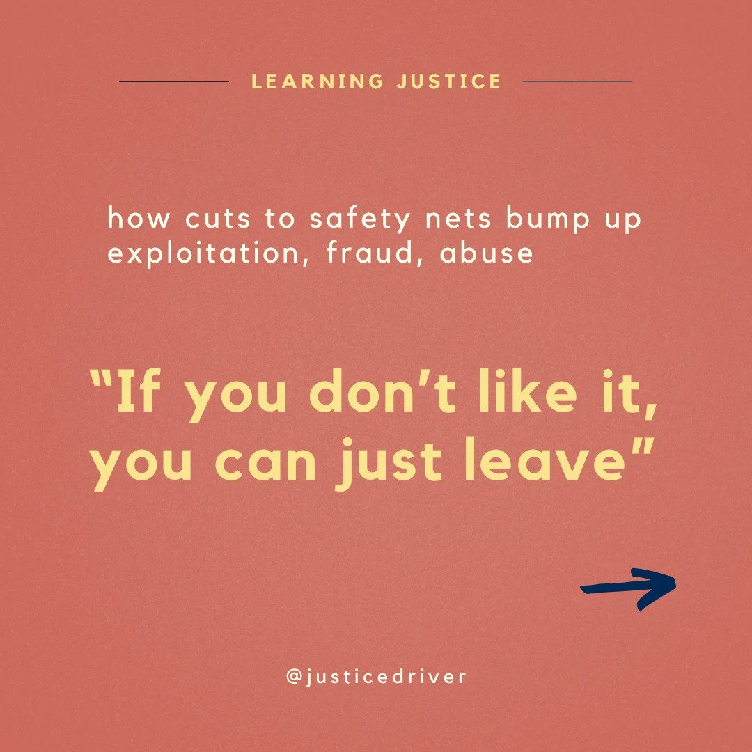 When people have their basic needs met, they are much less likely to be abused, deceived, and coerced. 

Safety nets limit vulnerability to injustice &amp; exploitation. In Israel, concrete elements of provision like gleaning, interest-free loans, an