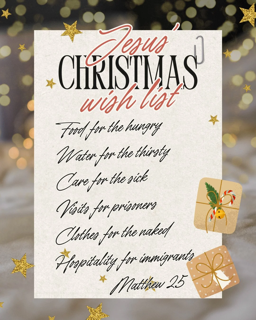 Let's get Jesus what he wants for Christmas this year! 

#angeltree @prisonfellowship @womenofwelcome @water_for_good @bread4theworld @fostertheteens @foster.fairies @hopes_closet_oh @dressforsuccess