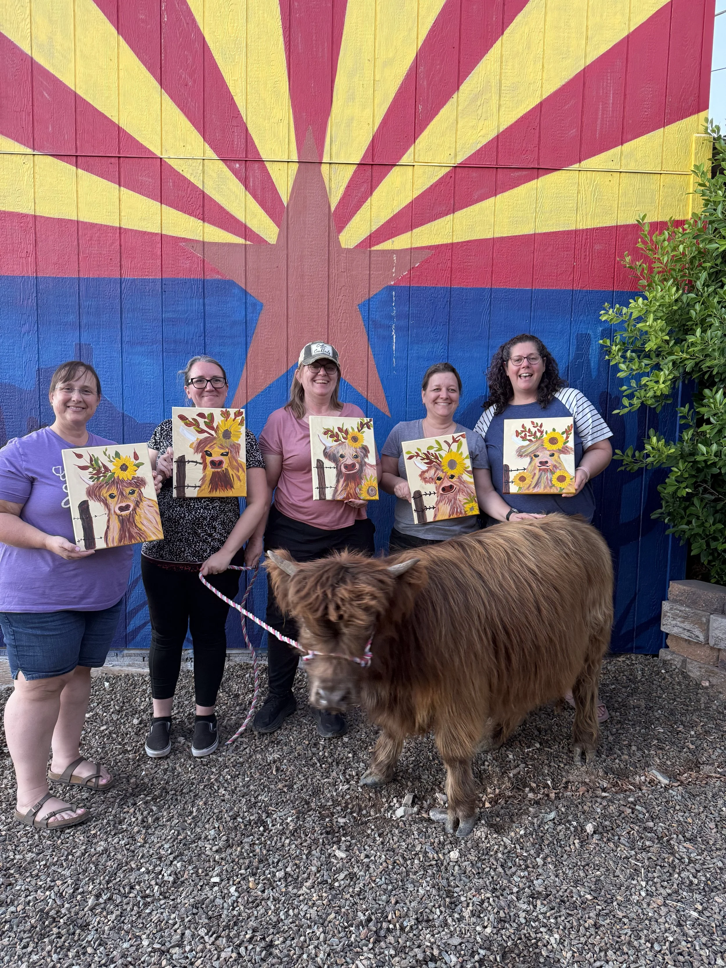 Roxy the Highland Cow Steals the Show at Our Paint & Greet! 🎨🐮
