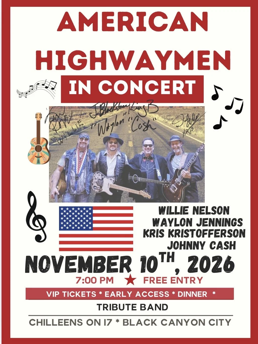 Highway Men Show with Optional Vip Experience 