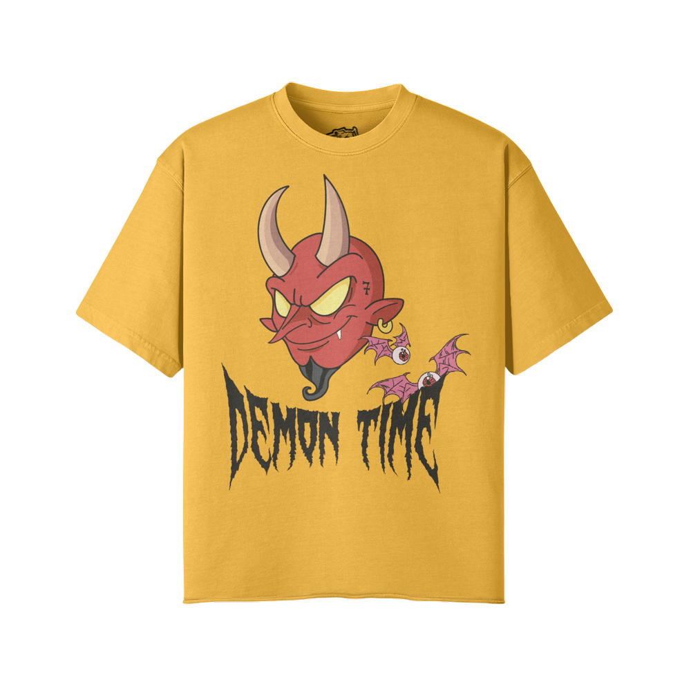 DEMON TIME Unisex Faded Raw Hem T-shirt — SEVEN ROSES | Unique