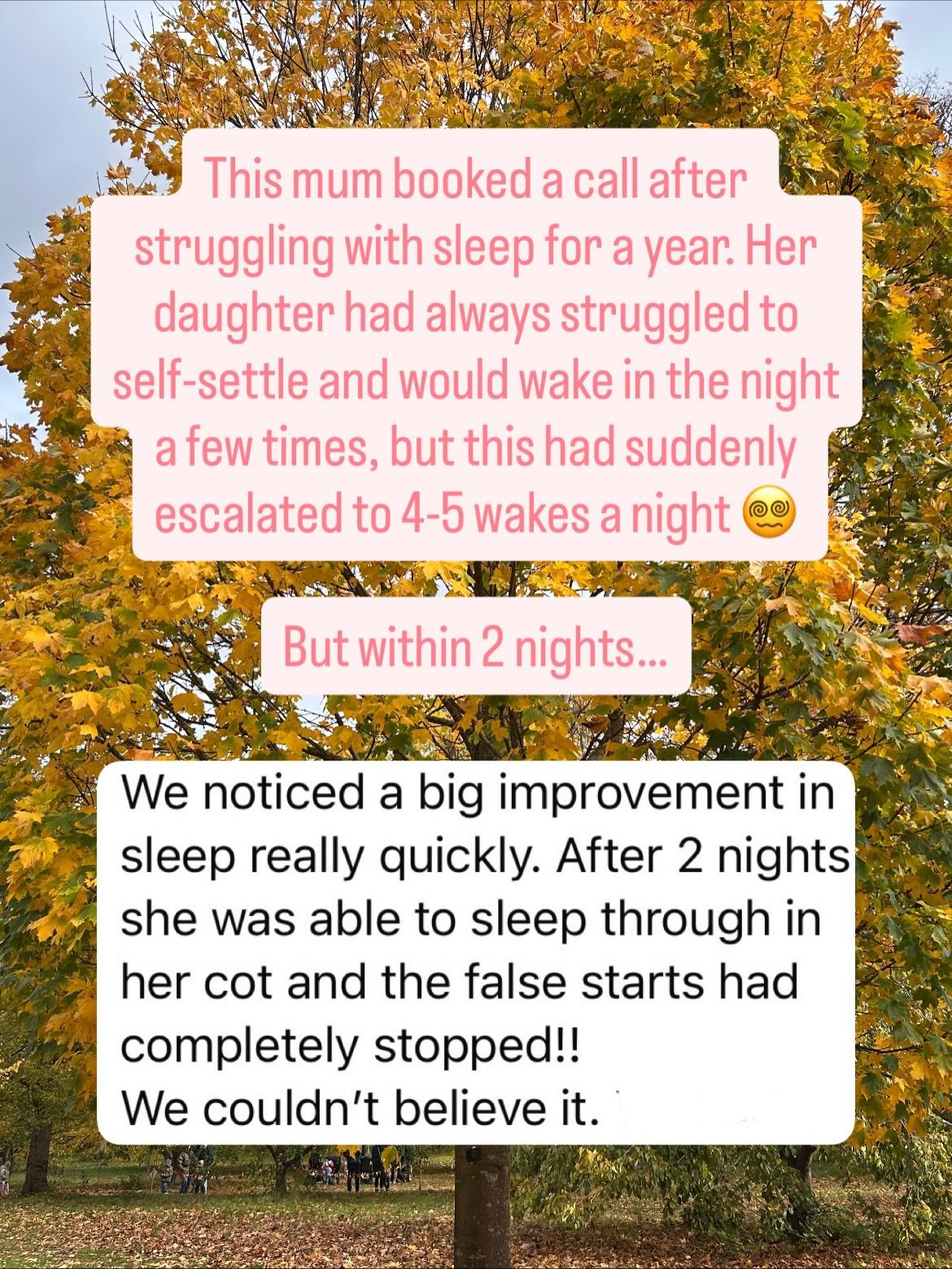 This mum booked a call after struggling with sleep for a year. Her daughter had always struggled to self-settle and would wake in the night a few times, but this had suddenly escalated to 4-5 wakes a night 😵&zwj;💫

But within 2 nights of her consul