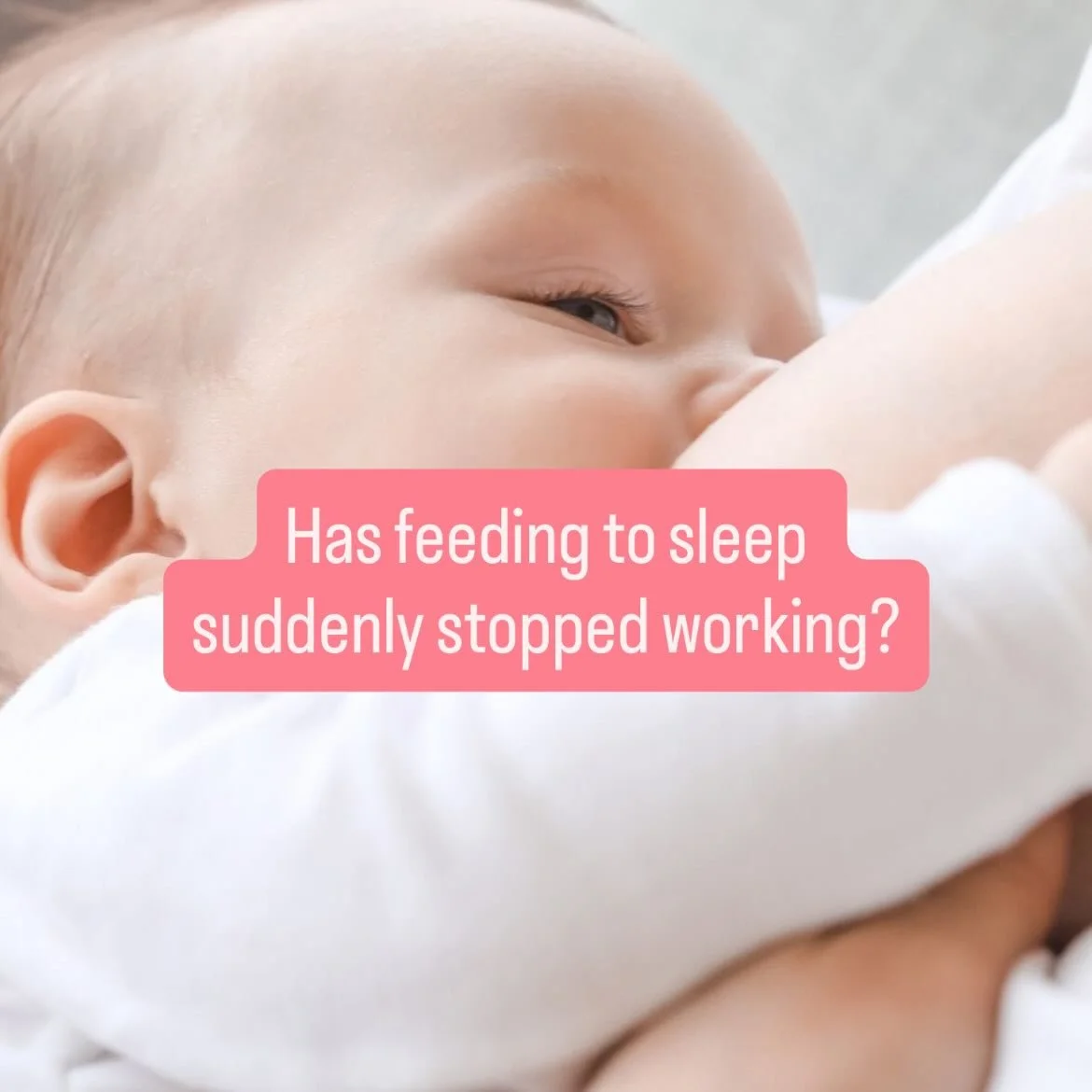 Has feeding to sleep suddenly stopped working?

This is one of the most common reasons parents come to me. The newborn stage was relatively easily, as they&rsquo;d fall asleep feeding quickly and it would settle them immediately in the night. But sud