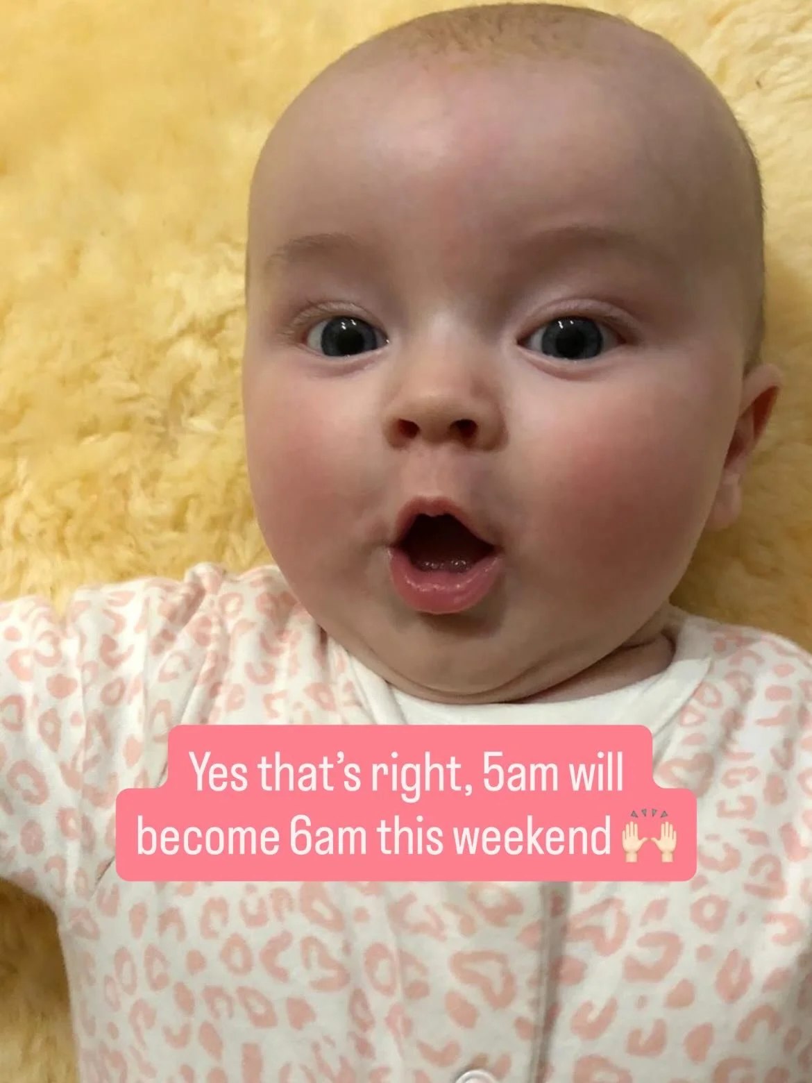 You used to hate this clock change, knowing you had one less hour in bed. But now you have an early waker and can&rsquo;t WAIT for 5am to become 6am!

If you don&rsquo;t have an early waker (you probably won&rsquo;t be following me 😂) and want to st