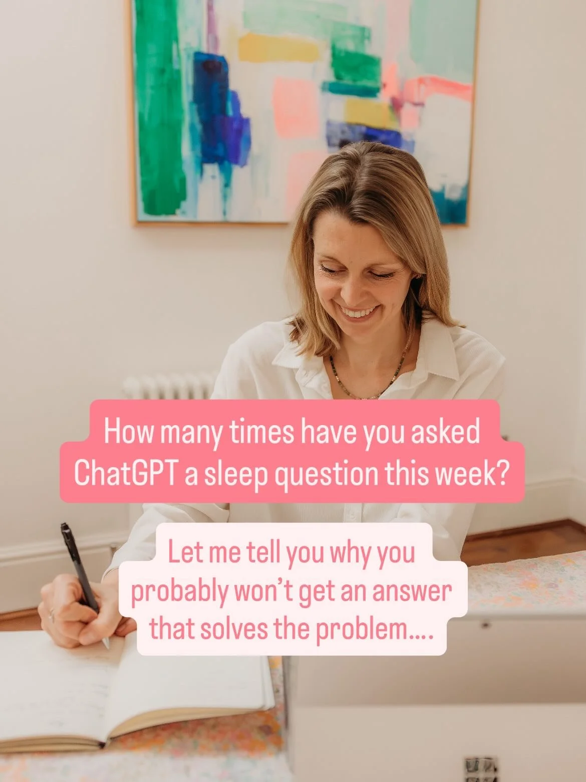 How many times have you asked ChatGPT a sleep question this week?

Let me tell you why you probably won&rsquo;t get an answer that solves the problem&hellip;.

ChatGPT scours the internet and collates advice that&rsquo;s most suited to the &lsquo;ave