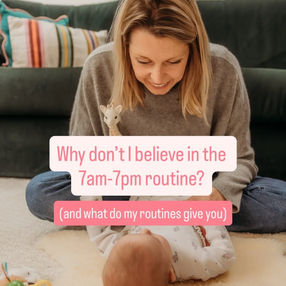 I&rsquo;m a sleep coach for babies up to 3 years and here&rsquo;s why I don&rsquo;t believe in the 7am-7pm routine 👇🏼

Companies selling me the 7-7 routine used to drive me mad as a first time mum. 

Maybe it&rsquo;s controversial to say as a sleep