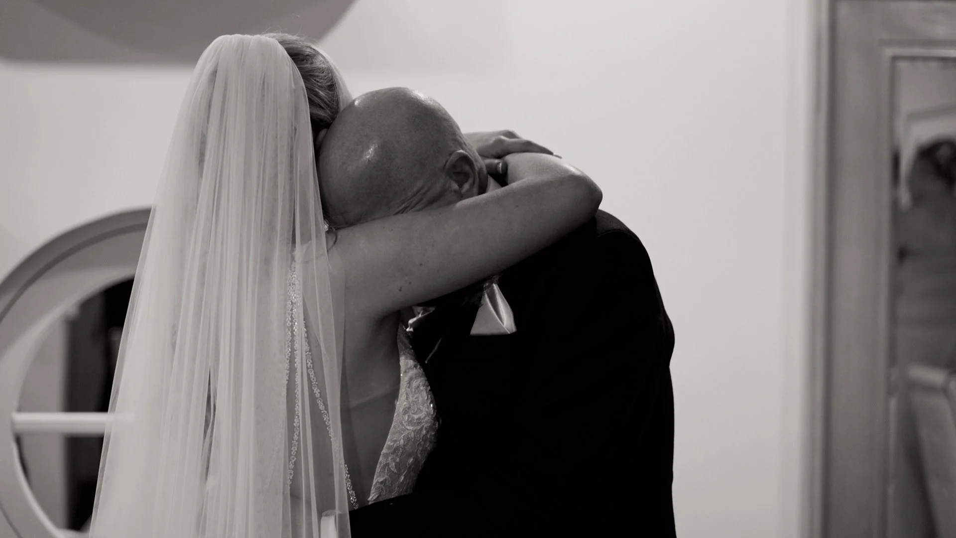 Father of the bride wedding videographer Tony Hassall films