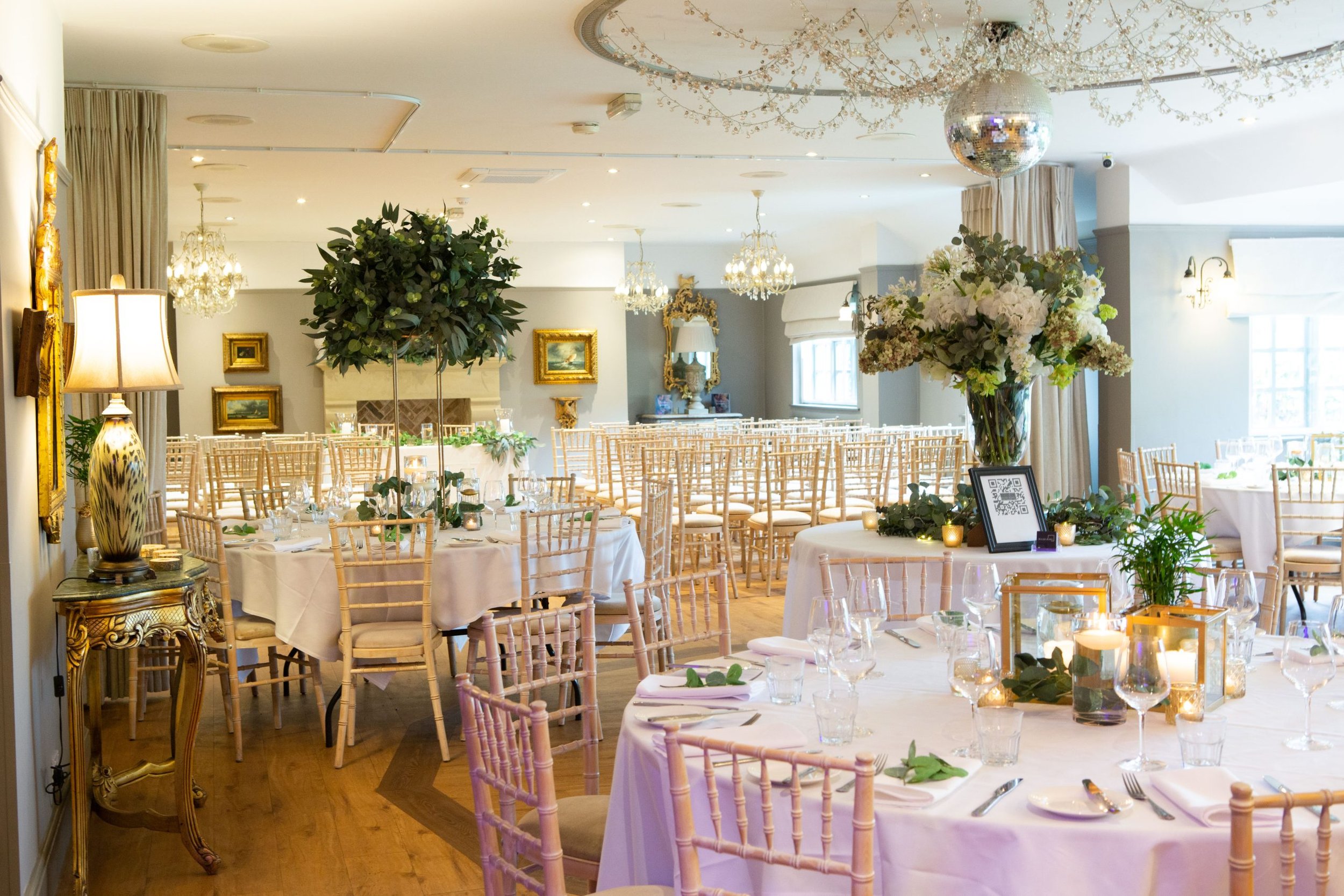 Congleton Wedding Venue, The Swettenham Arms wedding breakfast set up