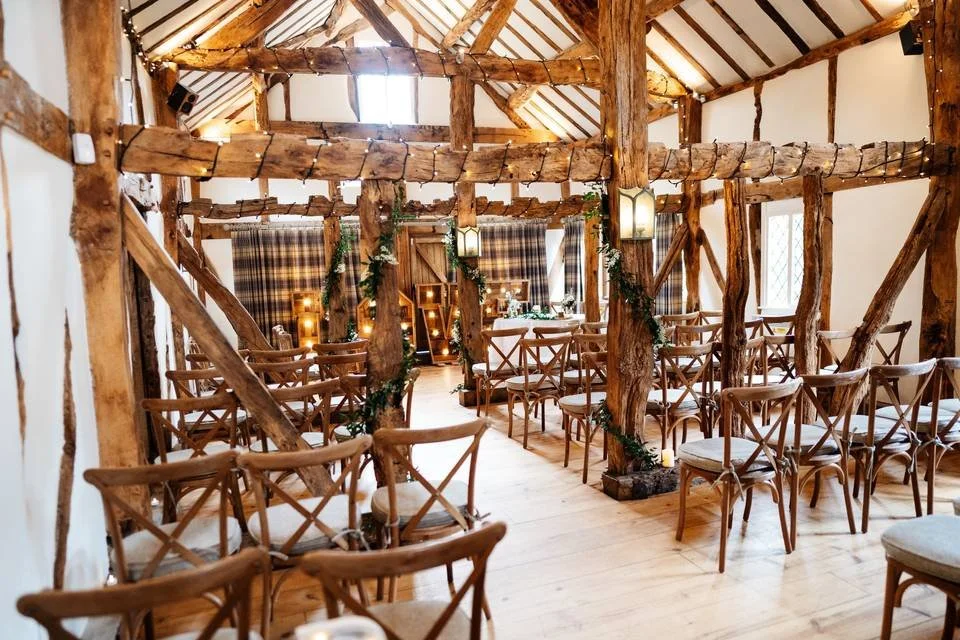 Congleton Wedding Venue, ceremony set up for indoor at Plough Inn
