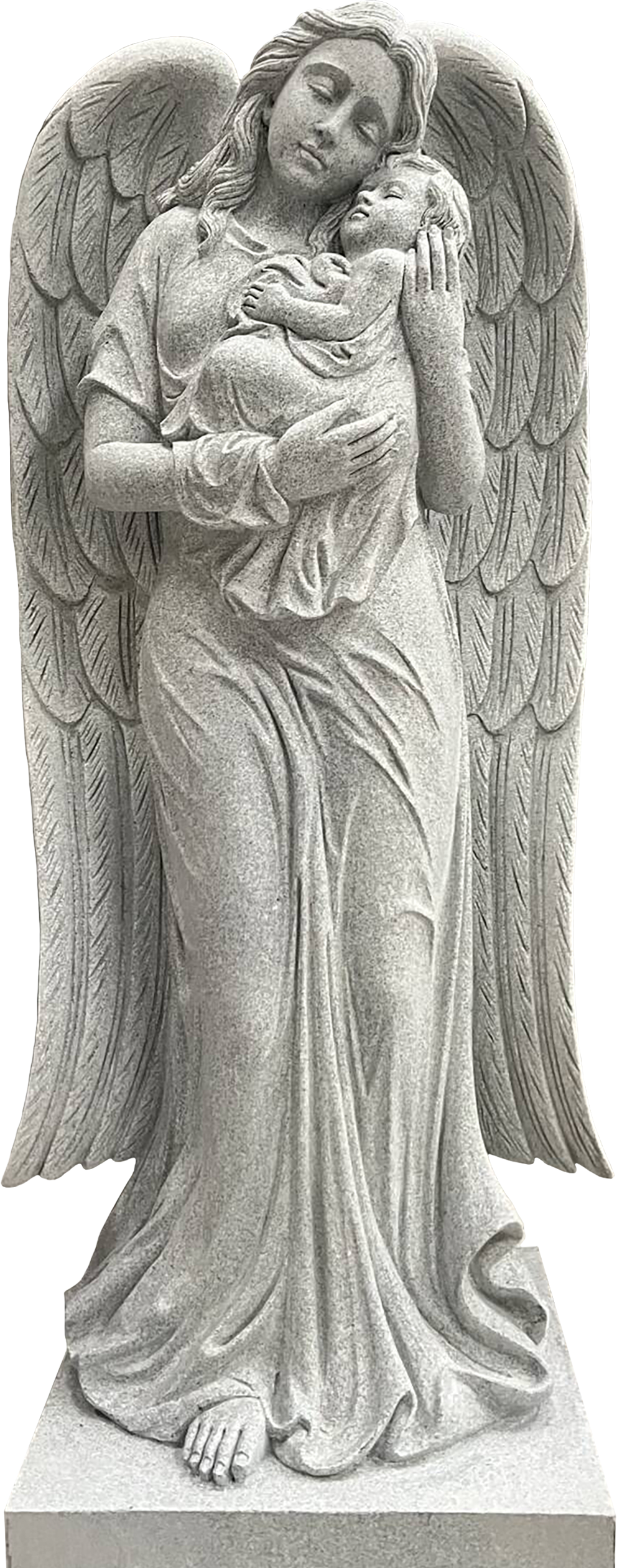 Hand carved angel monument