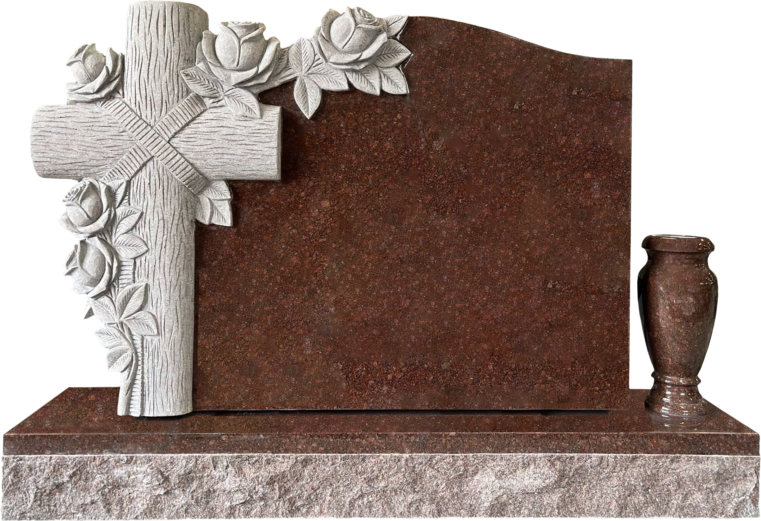 Cross and Rose Hand Carving