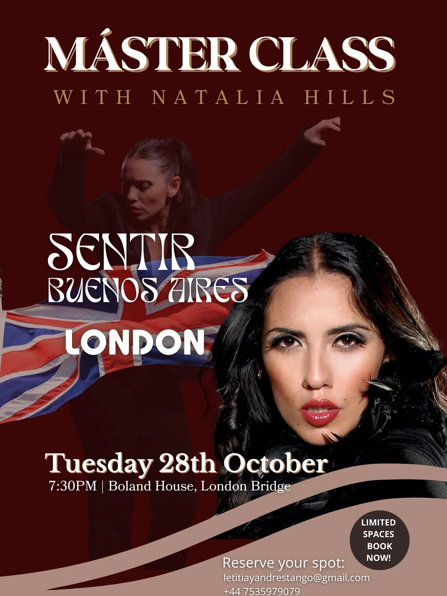 💫 𝗧𝗢𝗠𝗢𝗥𝗥𝗢𝗪 𝗜𝗡 𝗟𝗢𝗡𝗗𝗢𝗡 &mdash; 𝗔 𝗦𝗨𝗣𝗘𝗥 𝗠𝗔𝗦𝗧𝗘𝗥𝗖𝗟𝗔𝗦𝗦 𝗪𝗜𝗧𝗛 𝗧𝗛𝗘 𝗜𝗖𝗢𝗡𝗜𝗖 𝗡𝗔𝗧𝗔𝗟𝗜𝗔 𝗛𝗜𝗟𝗟𝗦! 💫

An unmissable opportunity to learn from one of the greatest tango artists of her generation &mdash; 𝗡𝗮𝘁?