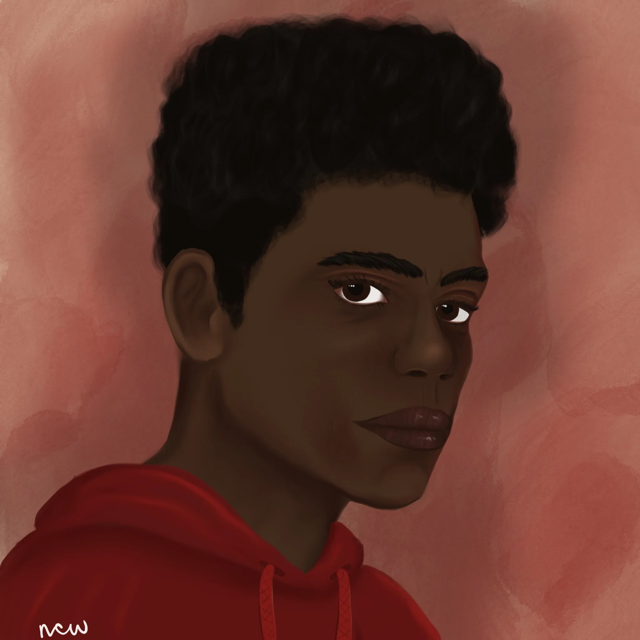 Super Spy: portrait of one of my TTRPG characters (digital)