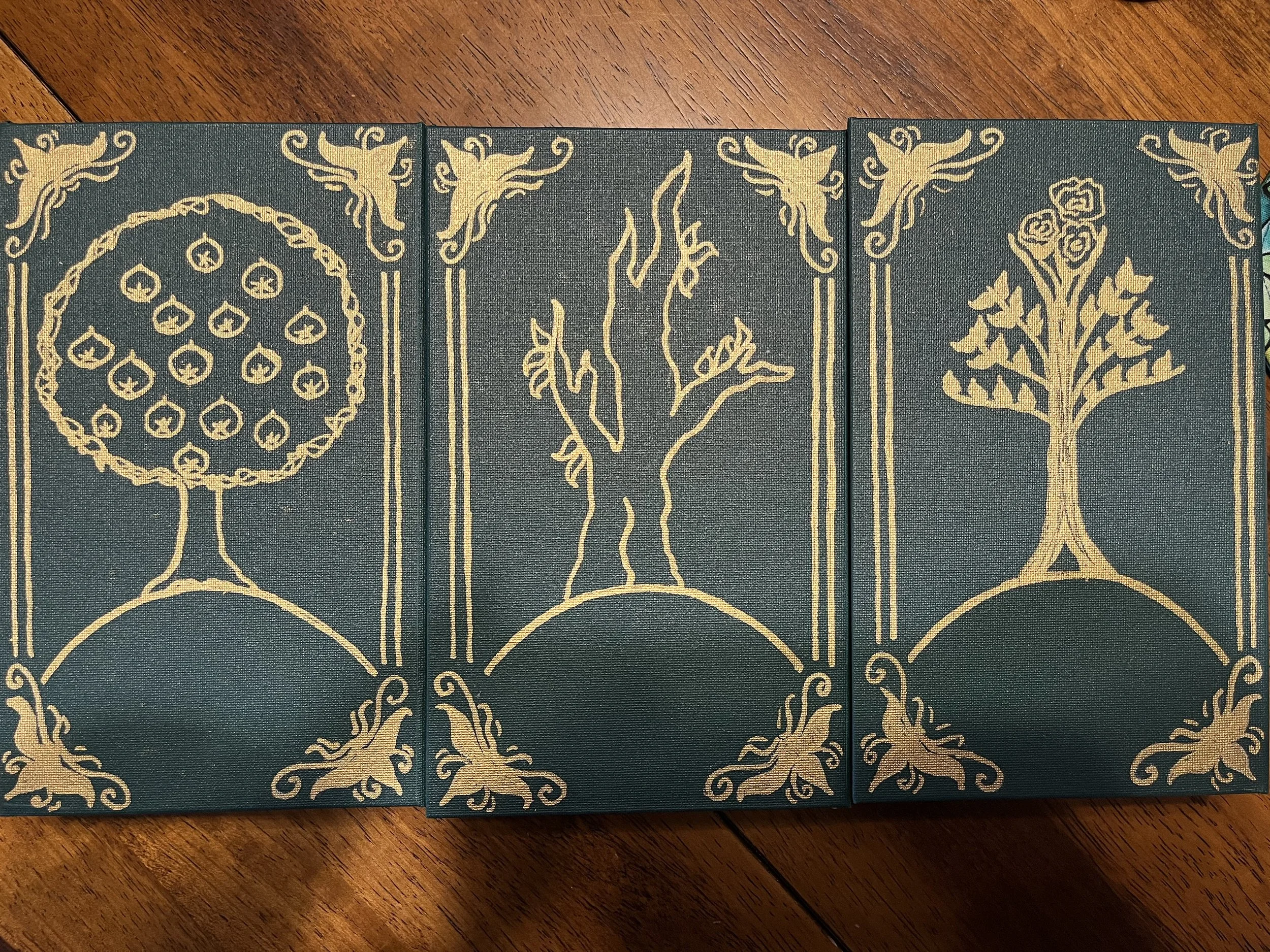 Lord of the Rings series back covers