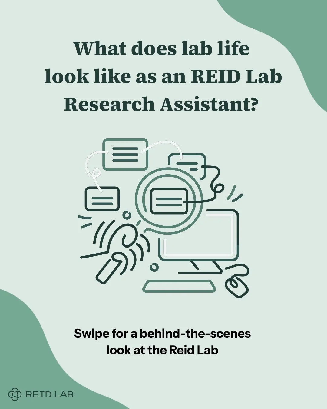 What does lab life look like as a REID Lab Research Assistant? Swipe to see how our RAs help bring our research to life! 🔬➡️
 
We&rsquo;re currently recruiting a co-op for Spring 2027! If you&rsquo;re interested in stress physiology, nutrition, and 